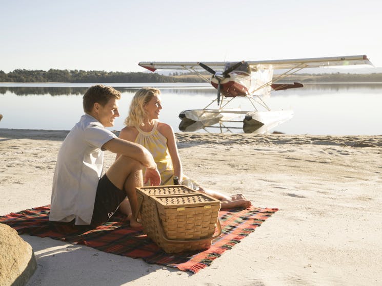 Luxury picnic by seaplane on your own beach