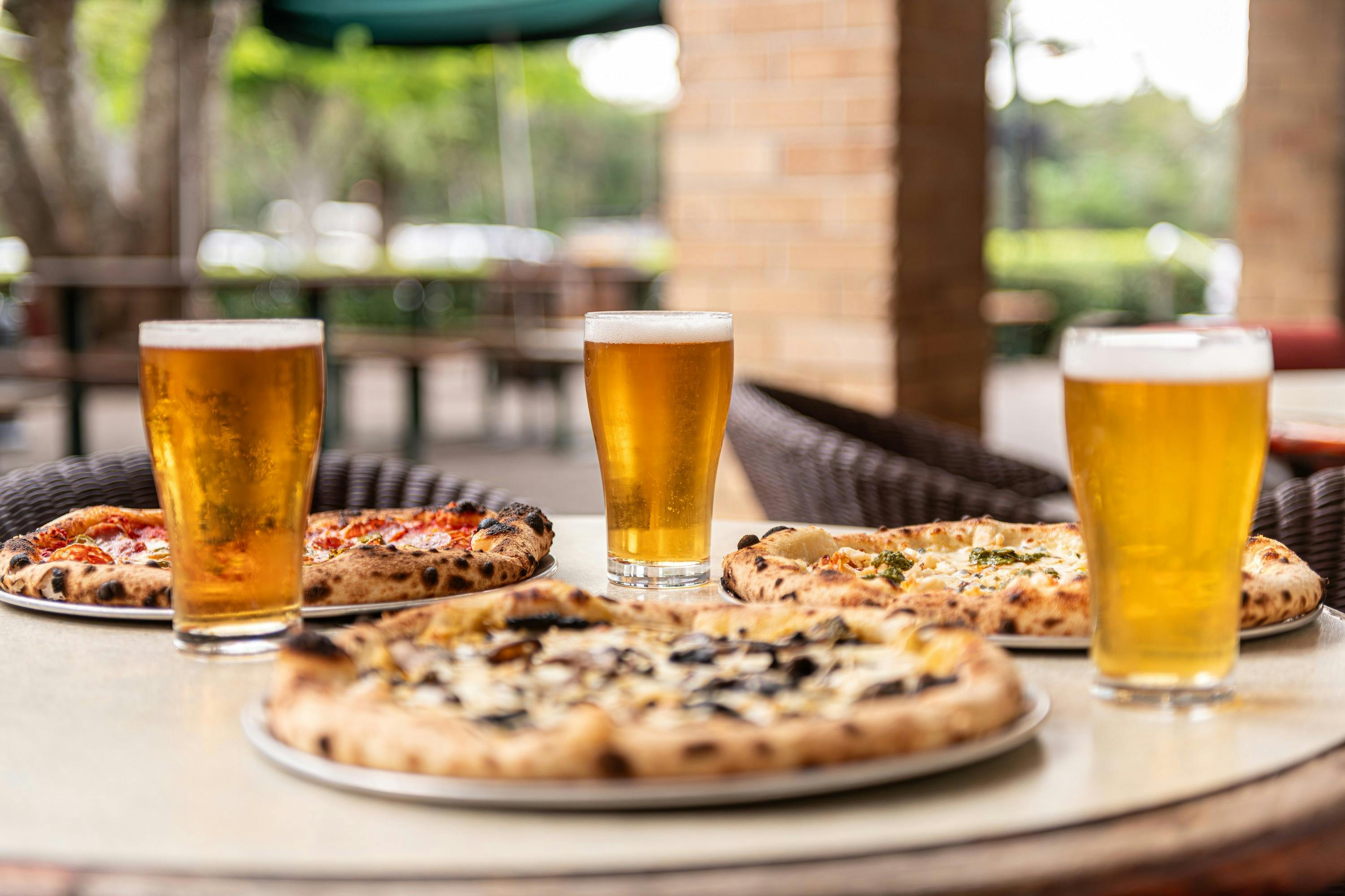 Pizza and beers at Hotel Brunswick