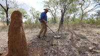 Fossicking for gold at Gilberton Outback Retreat