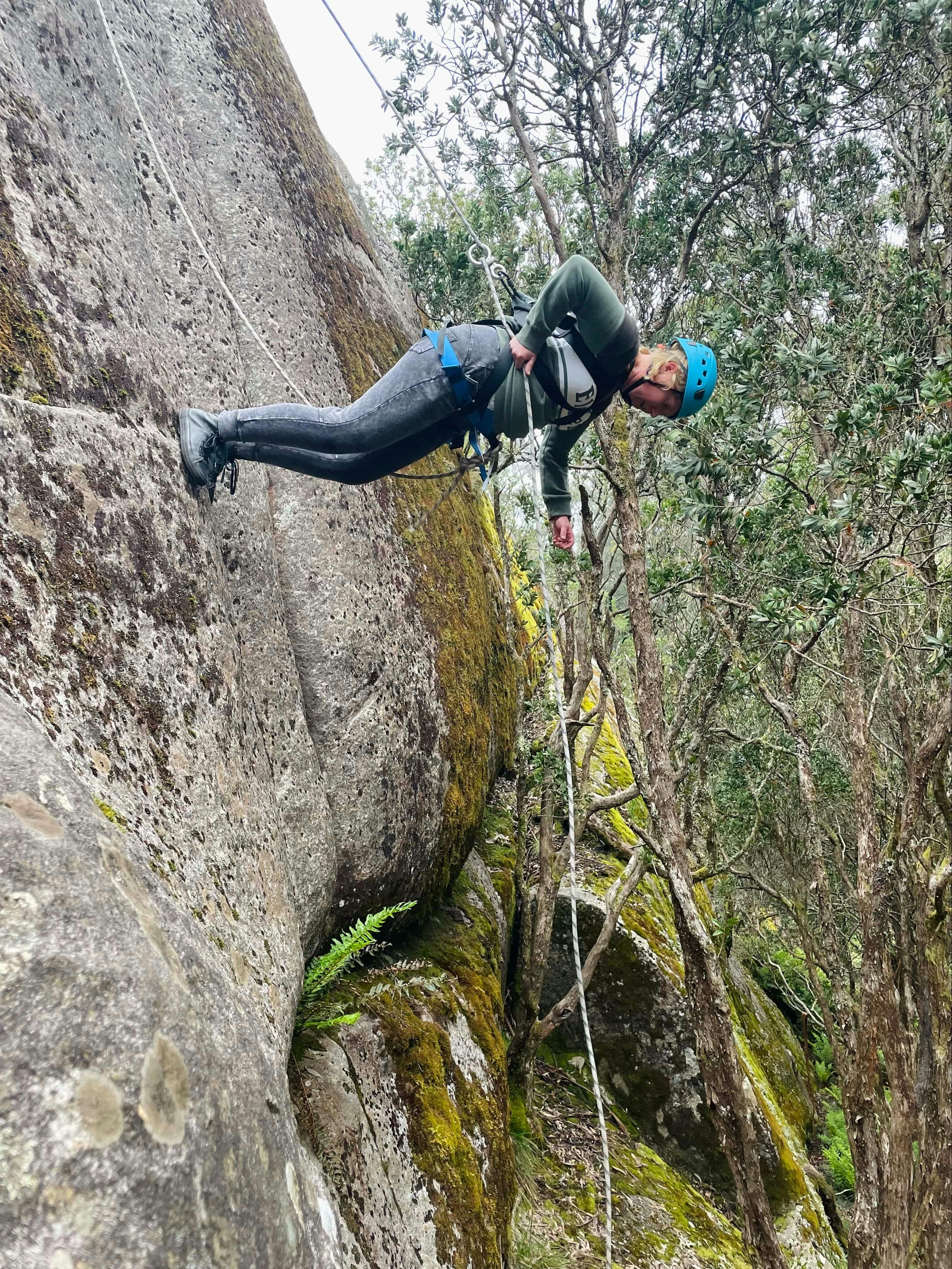 Enjoy the thrill of abseiling down a 30m cliff