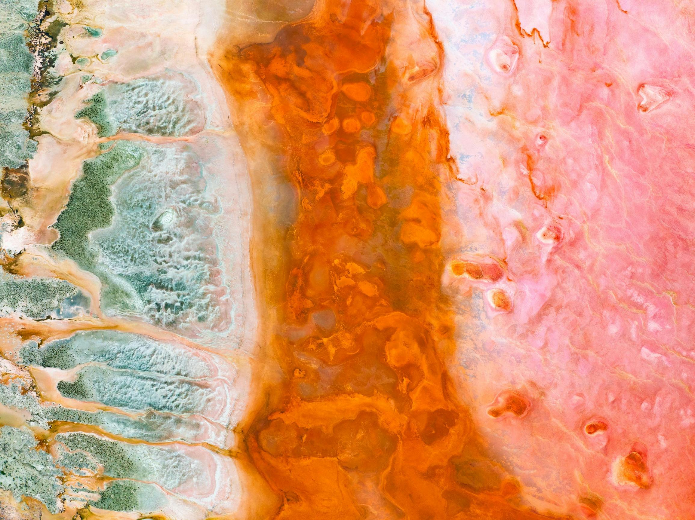 Aerial View of Hutt Lagoon, near Port Gregory