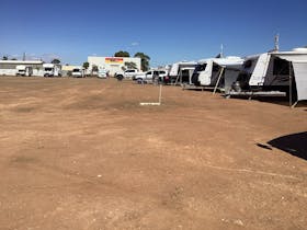 Internal photo of parked RVs