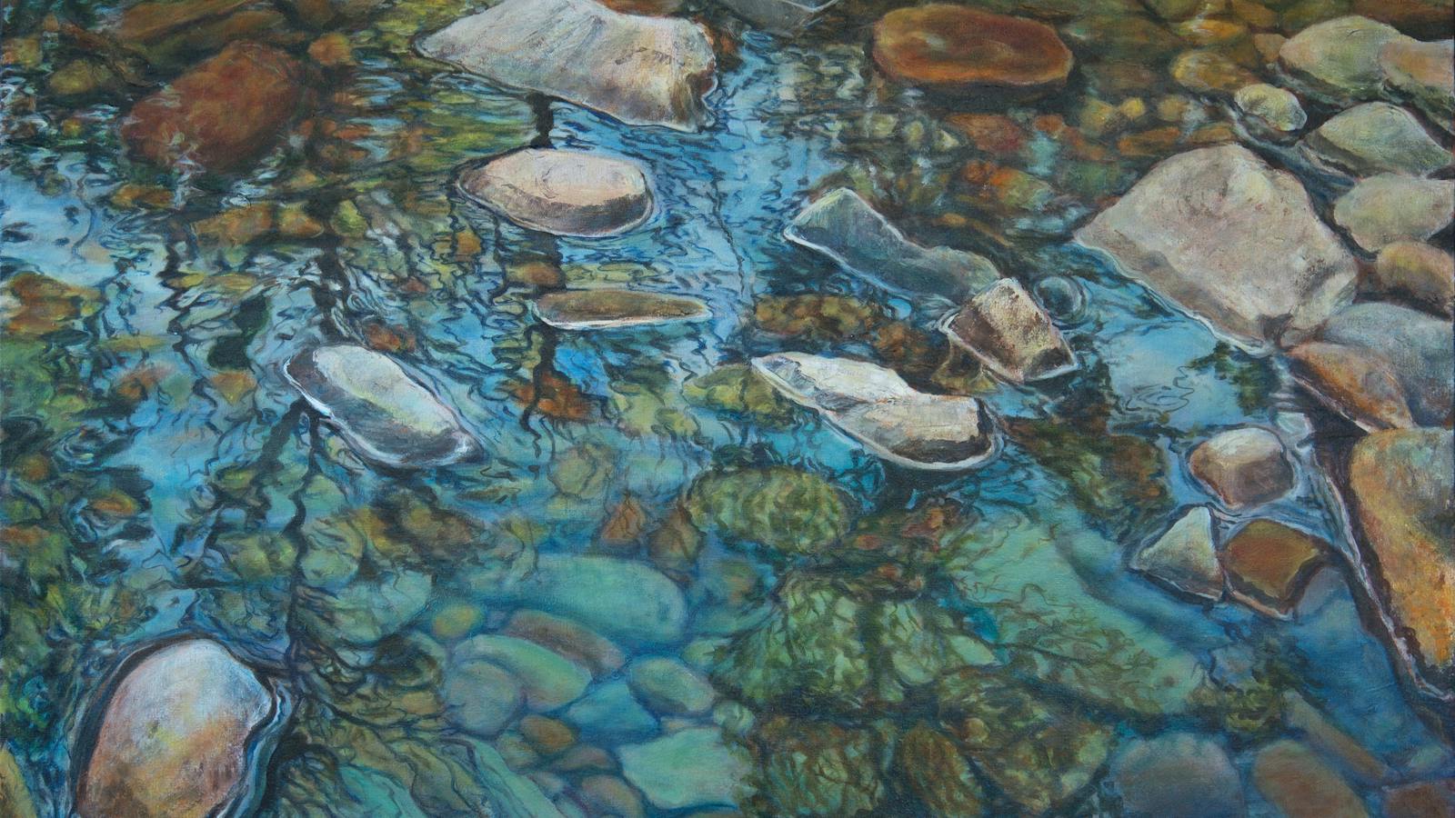 'Below and Beyond', acrylic on canvas