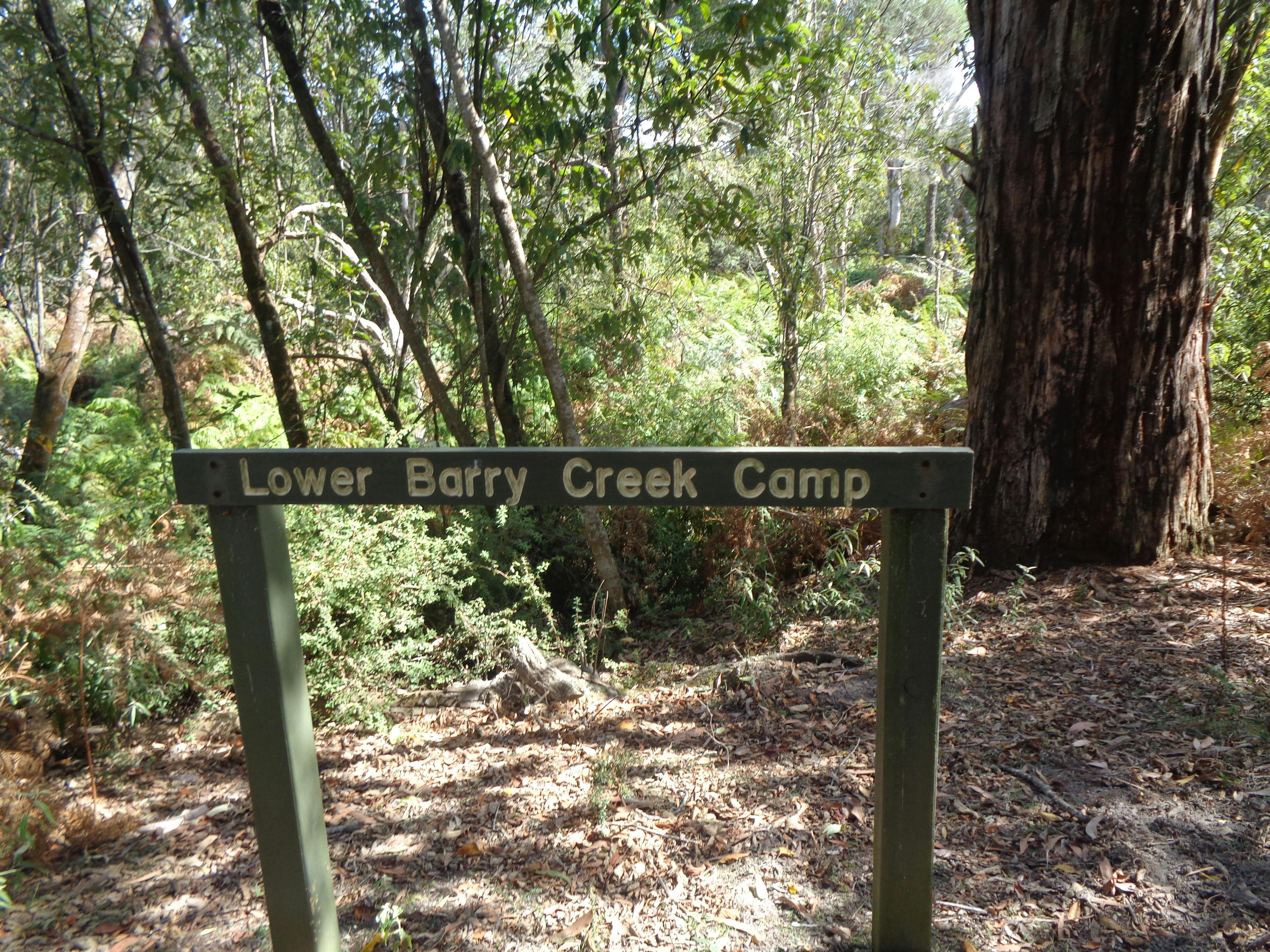 A welcome respite when you reach Lower Barry campsite after crossing the dreaded Chinaman's Swamp