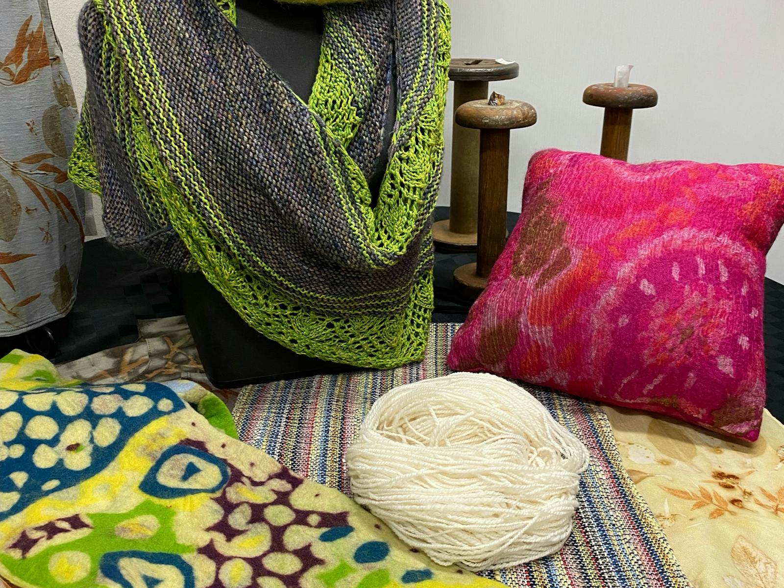 Handspun yarn and felted items