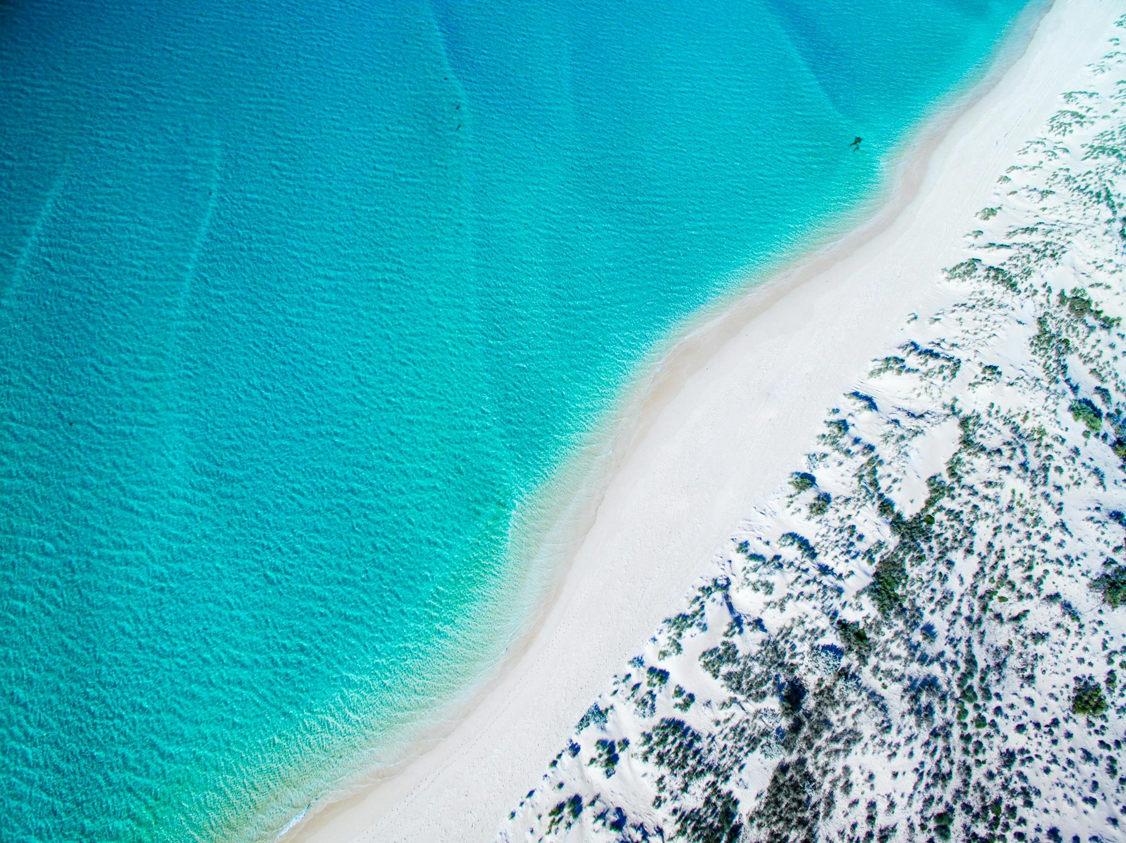 Aerial shot of Ningaloo Reef