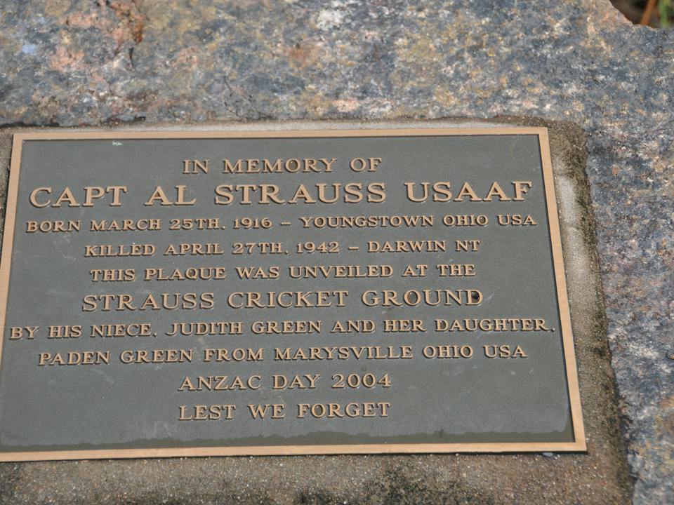Memorial to Captain Al Strauss USAAF
