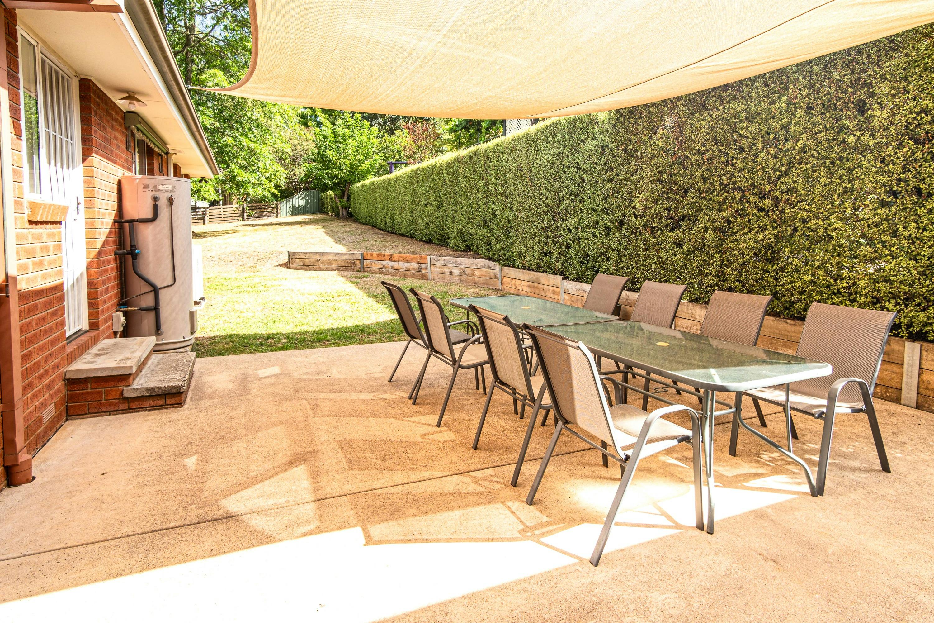 Outdoor area at Hargreaves House with Alpine Valley Getaways