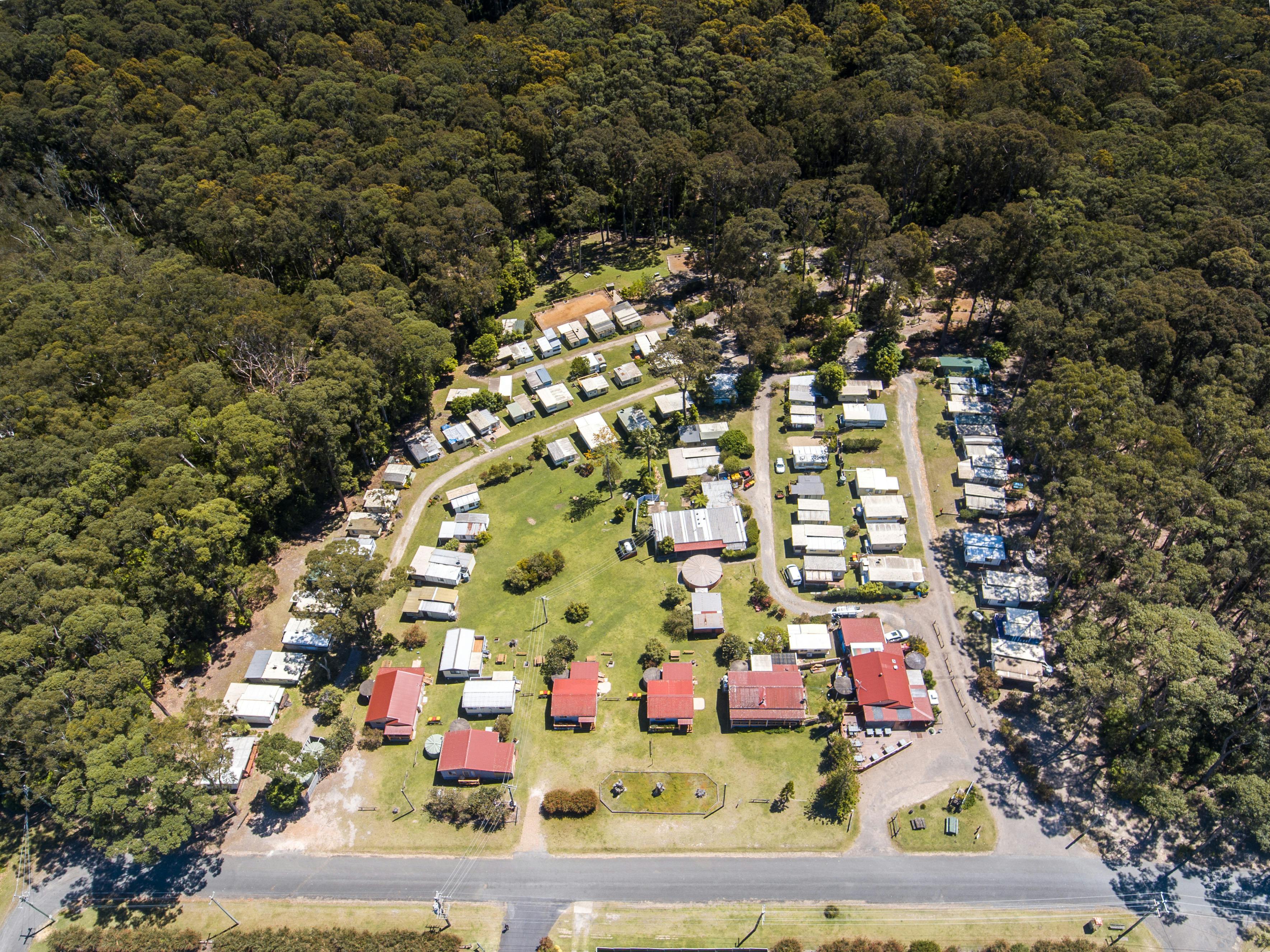 Aerial looking north