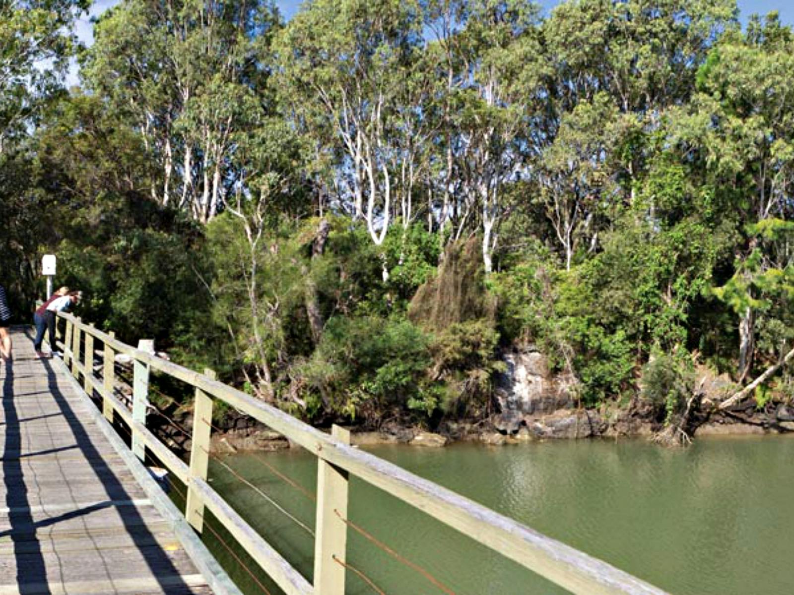 Woolgoolga 湖上的人行道。照片：罗布·克利里