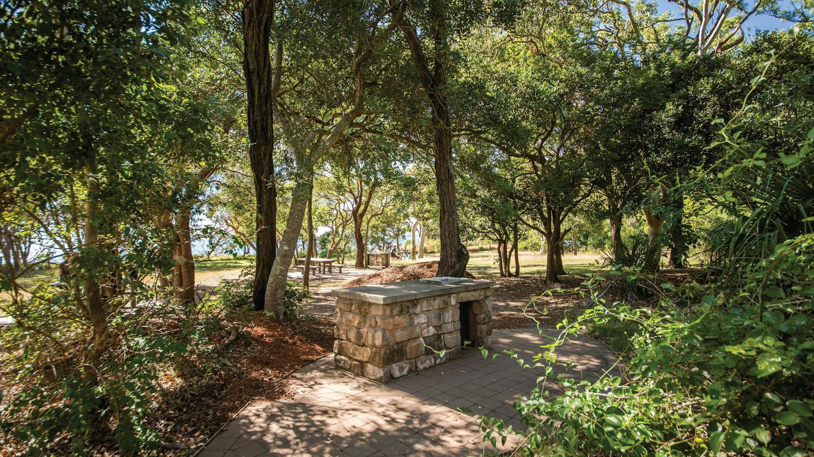 Picnic area near beach.