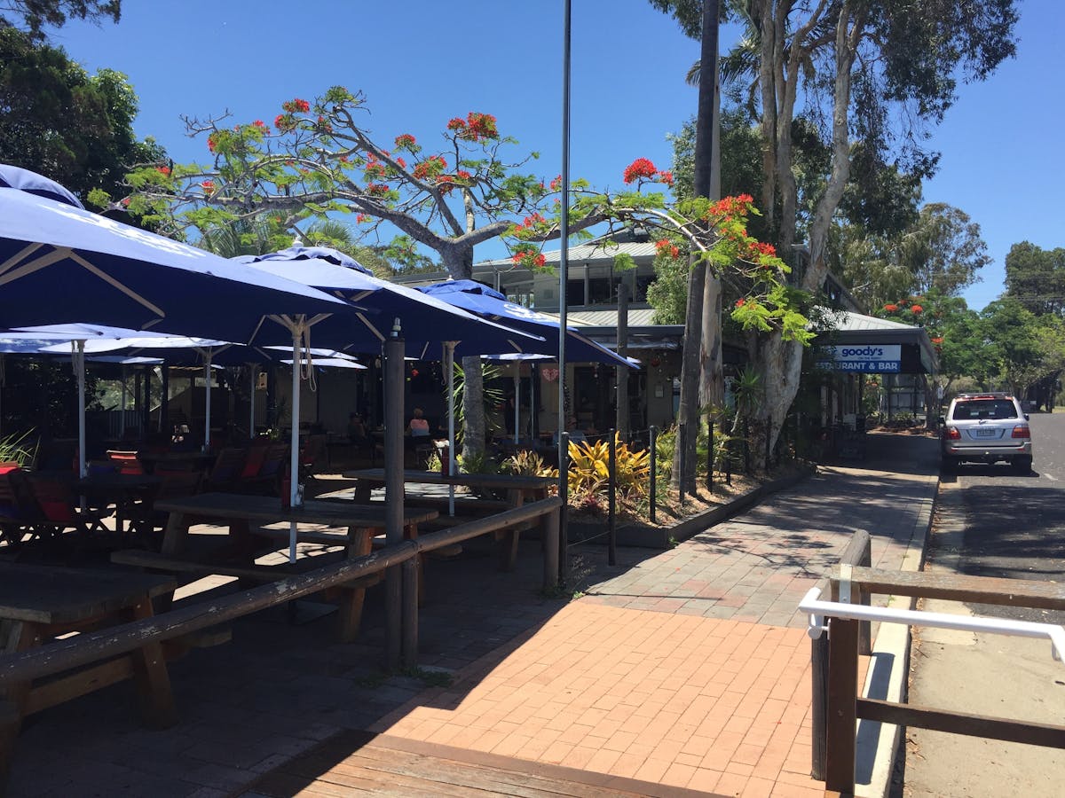 photo showing cafe next to the pier at Toogoom