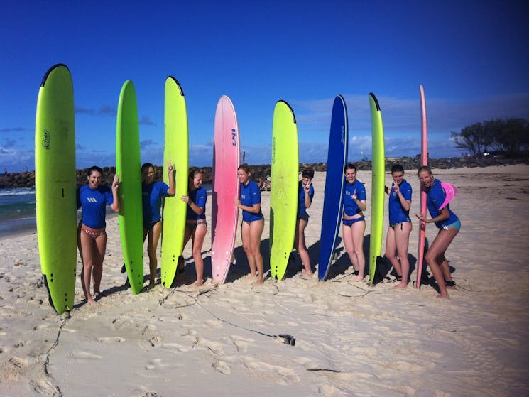 The Girls Surfing