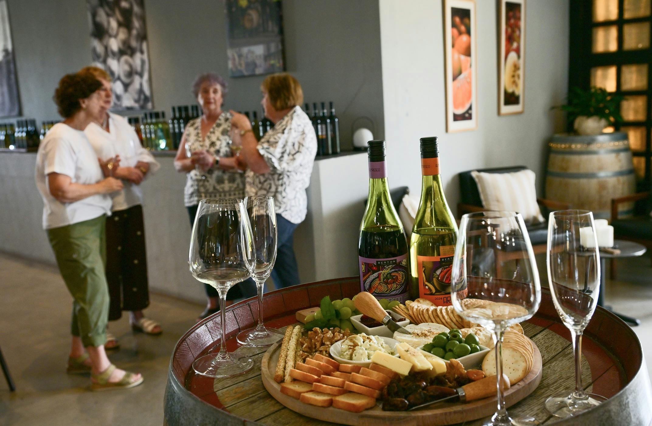 Guests in the Berton cellar door