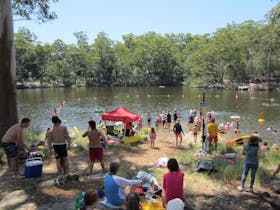 During the summer season Lake Parramatta provides an excellent place to cool down in.