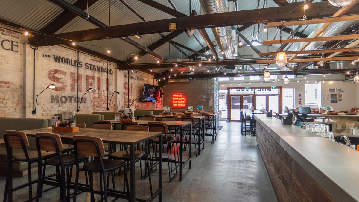 Fortitude Valley Beer Hall with doors leading to Eshter St and Wilson Parking
