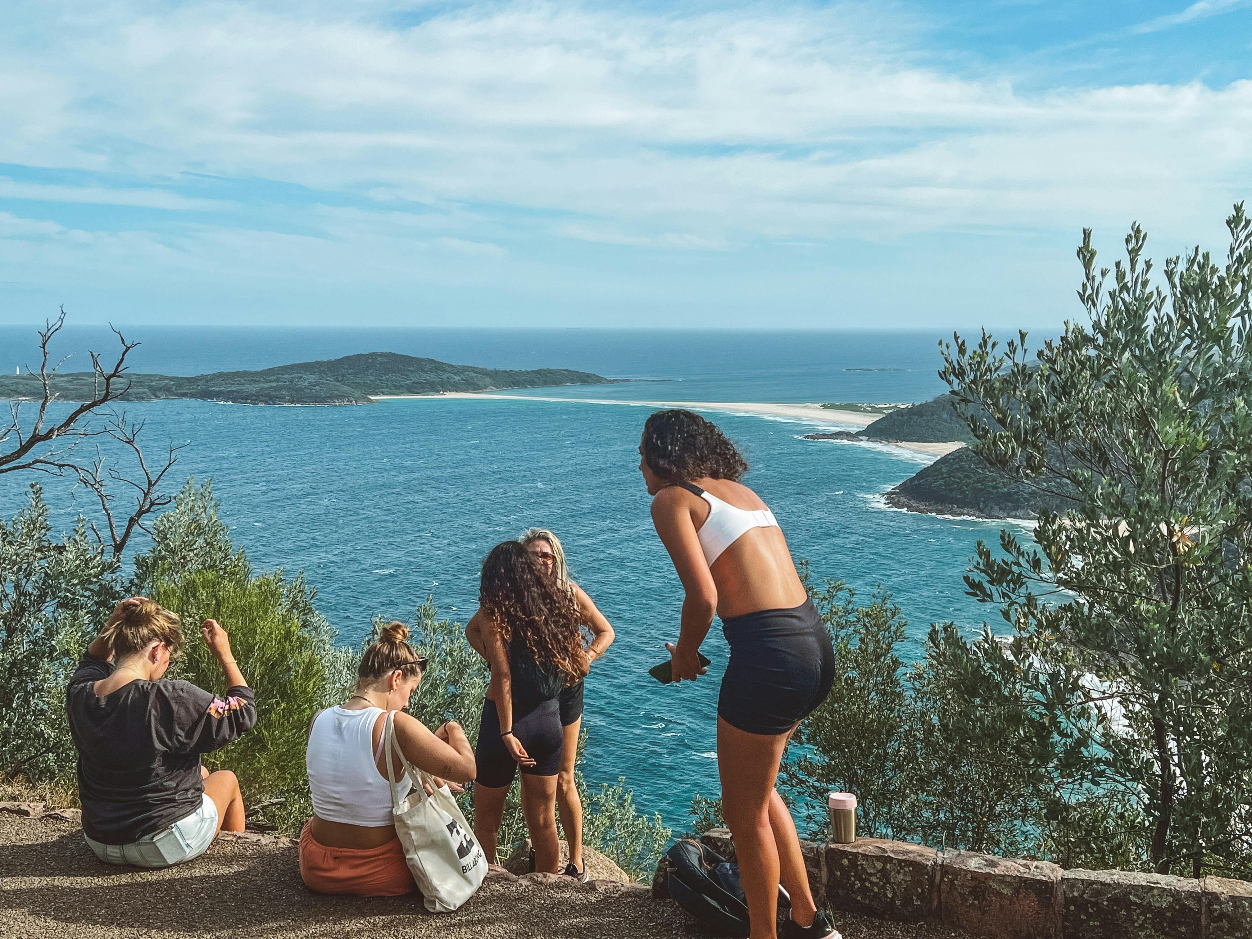 Hiking up Mount Tomaree