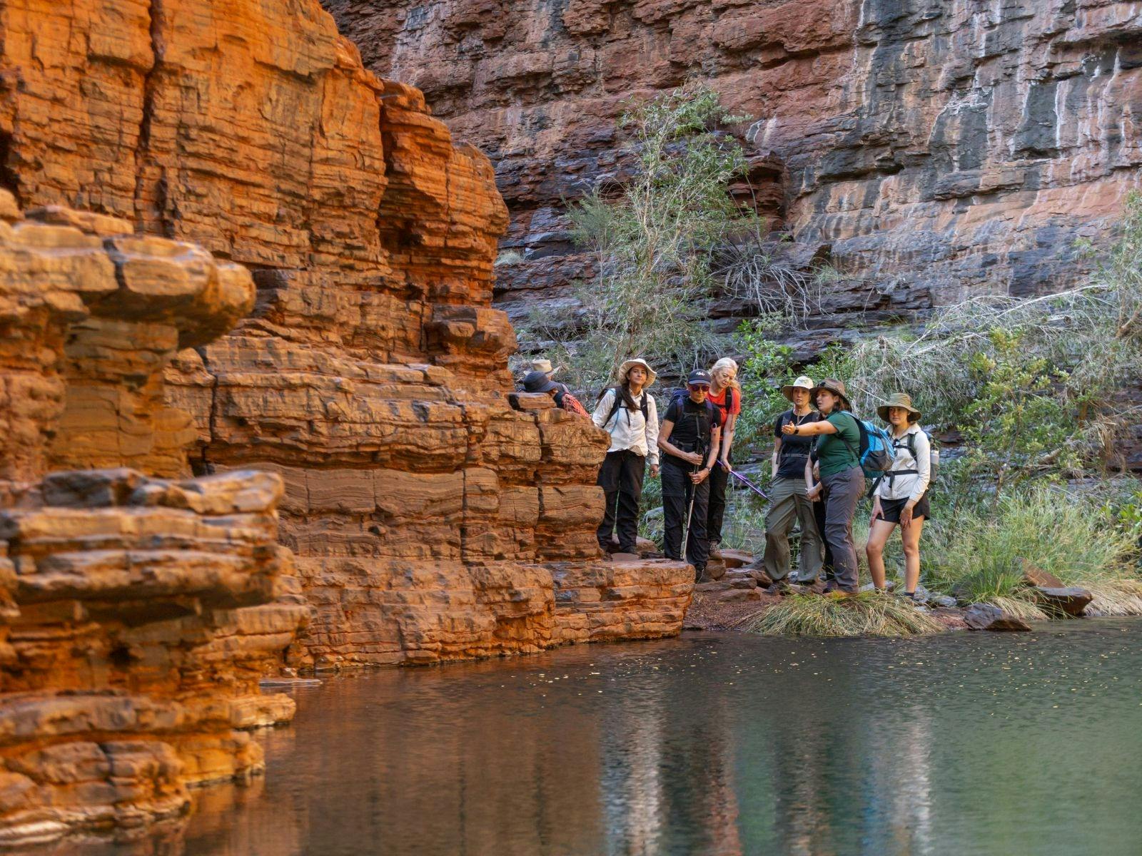 Karijini hikers walking