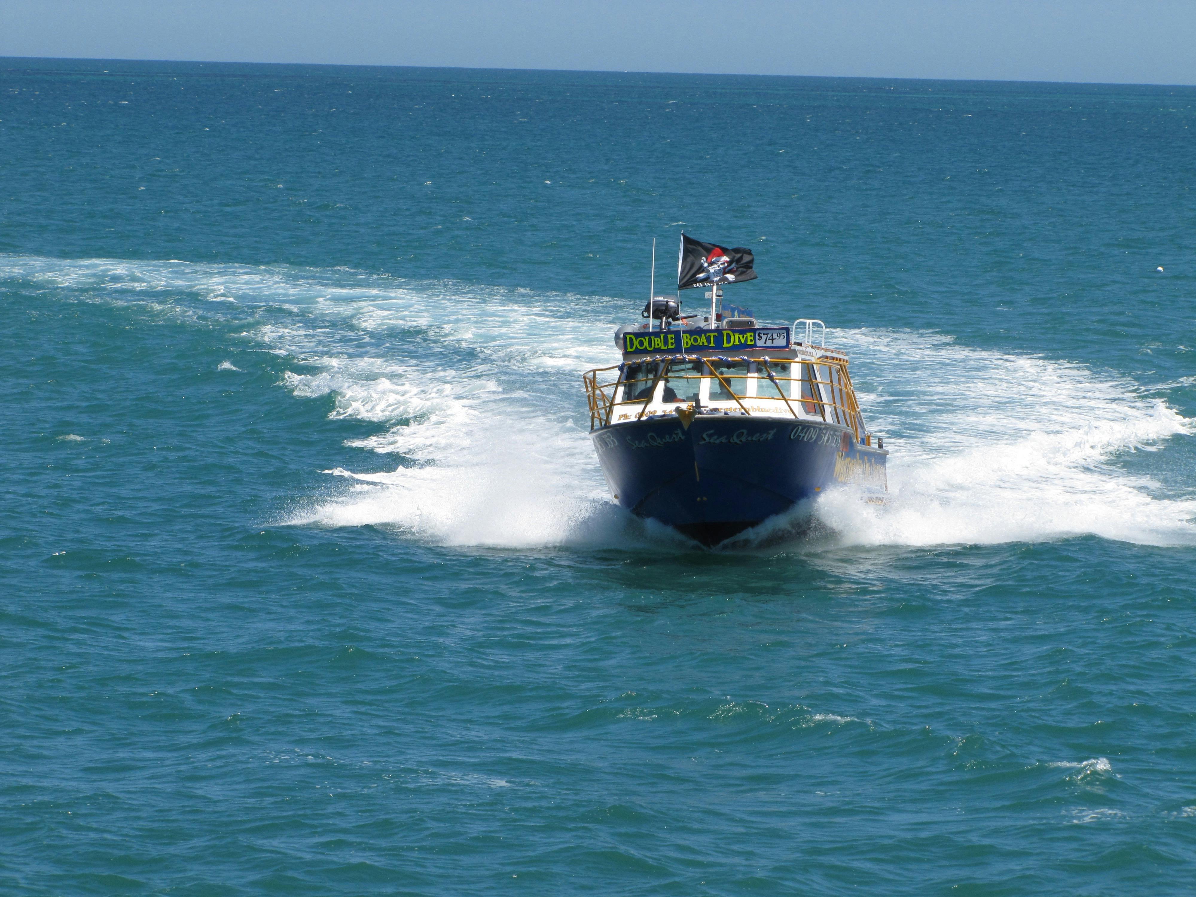 Boat in full motion