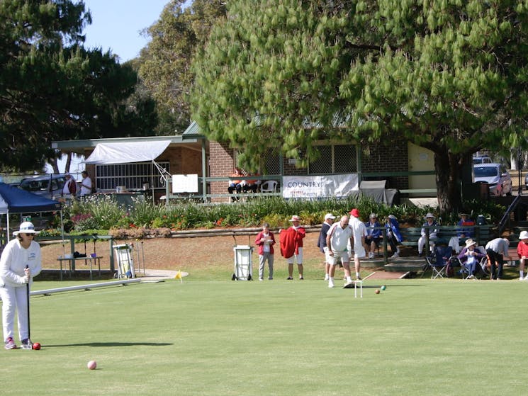 Visitors and members enjoying a game