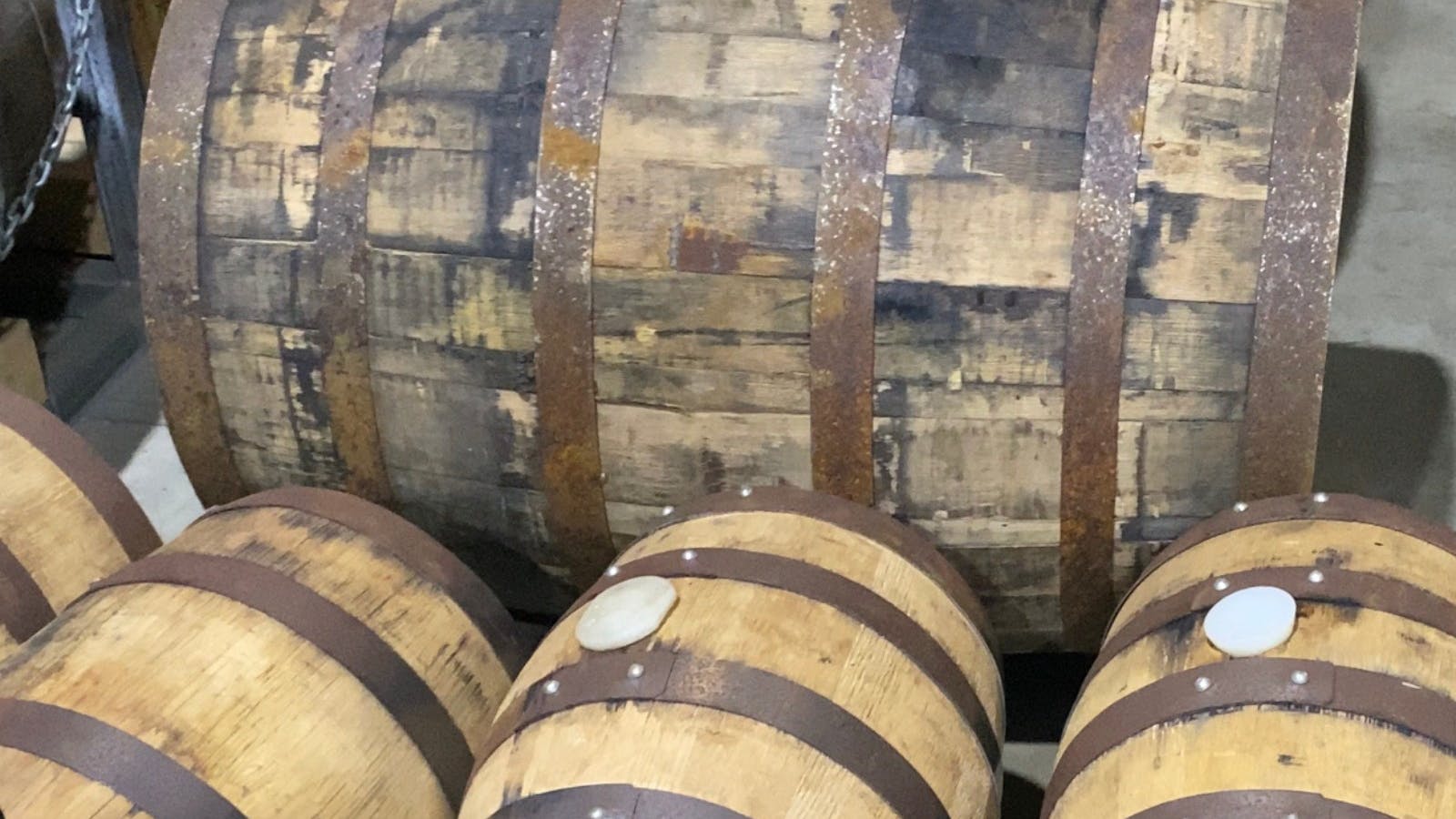 Barrels of delightful whisky at Spring Bay Distillery