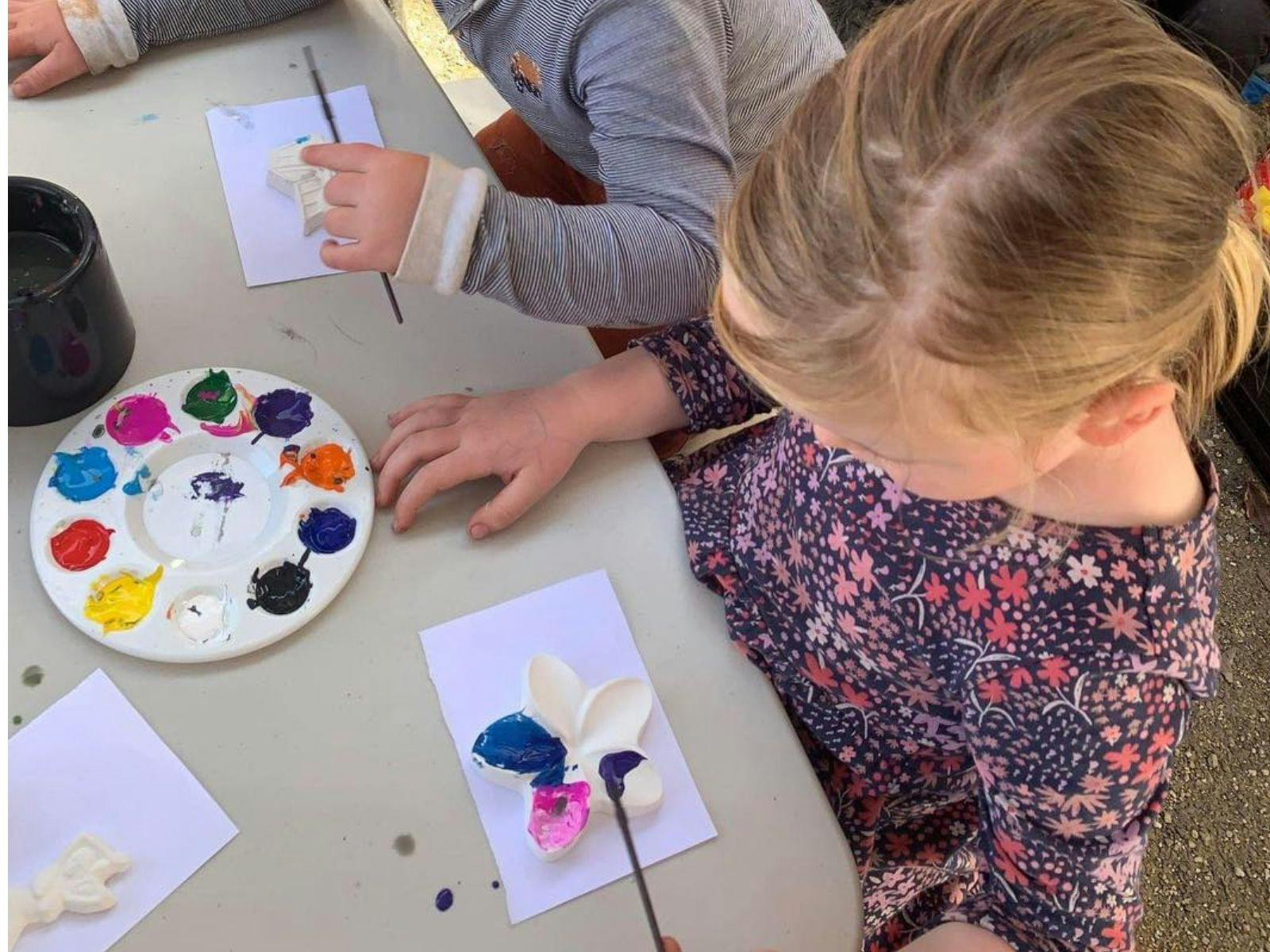 Child plaster-cast painting