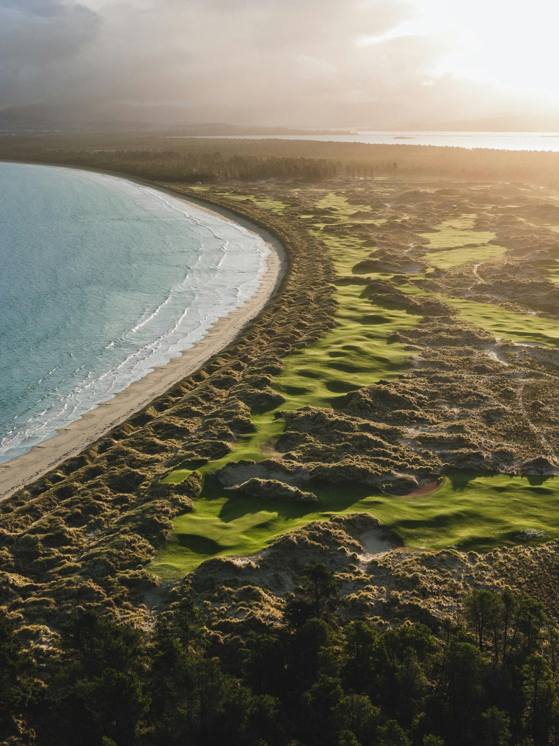 The far corner of the course from above