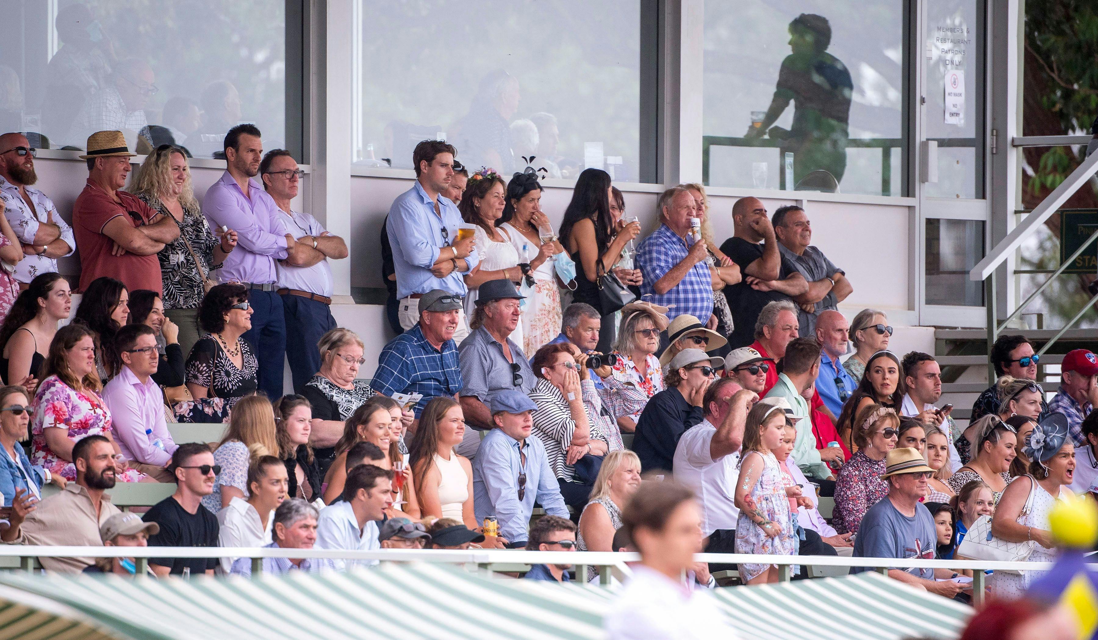 Crowd in Grandstand at Pinjarra Park