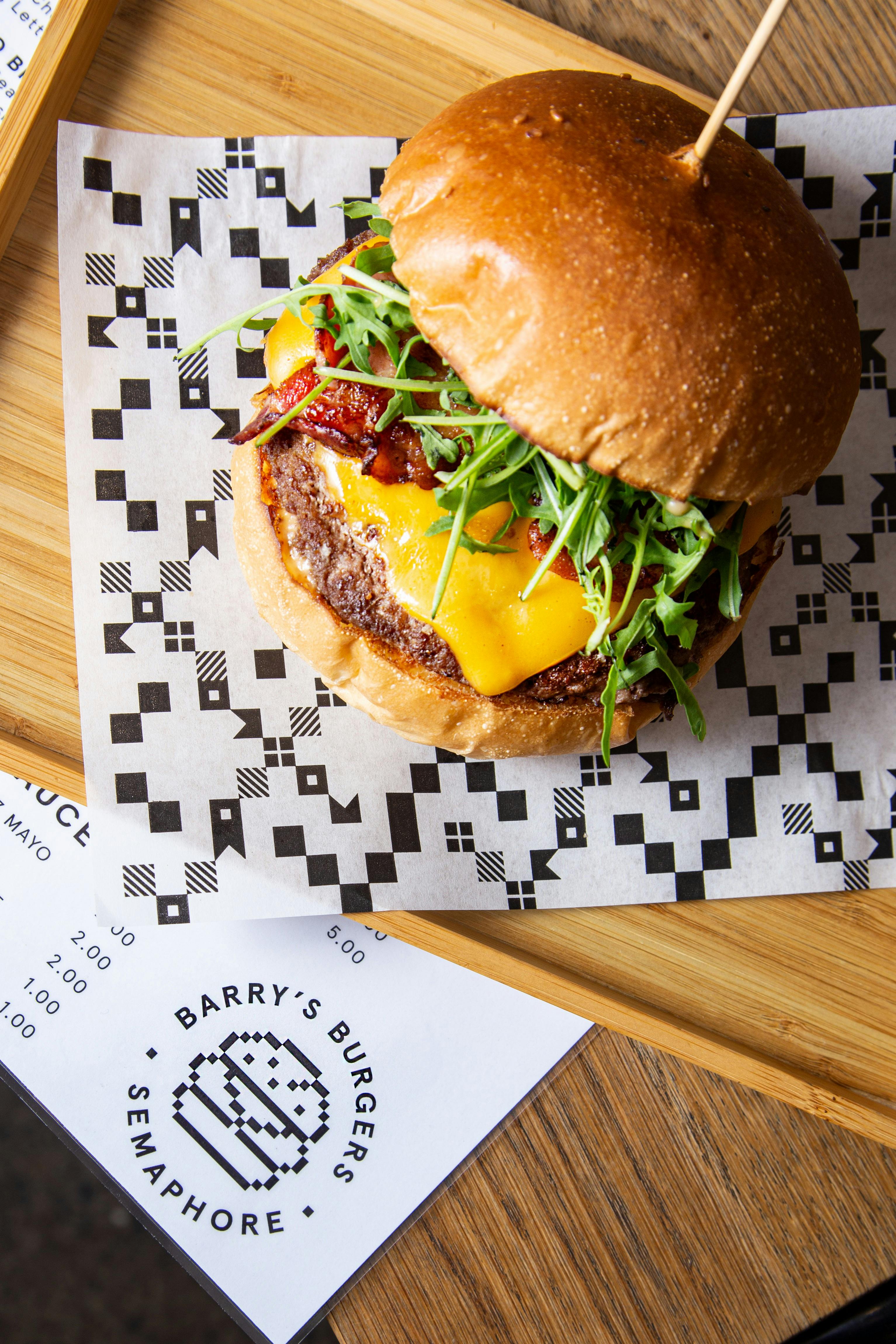 Baz Deluxe our most popular burger