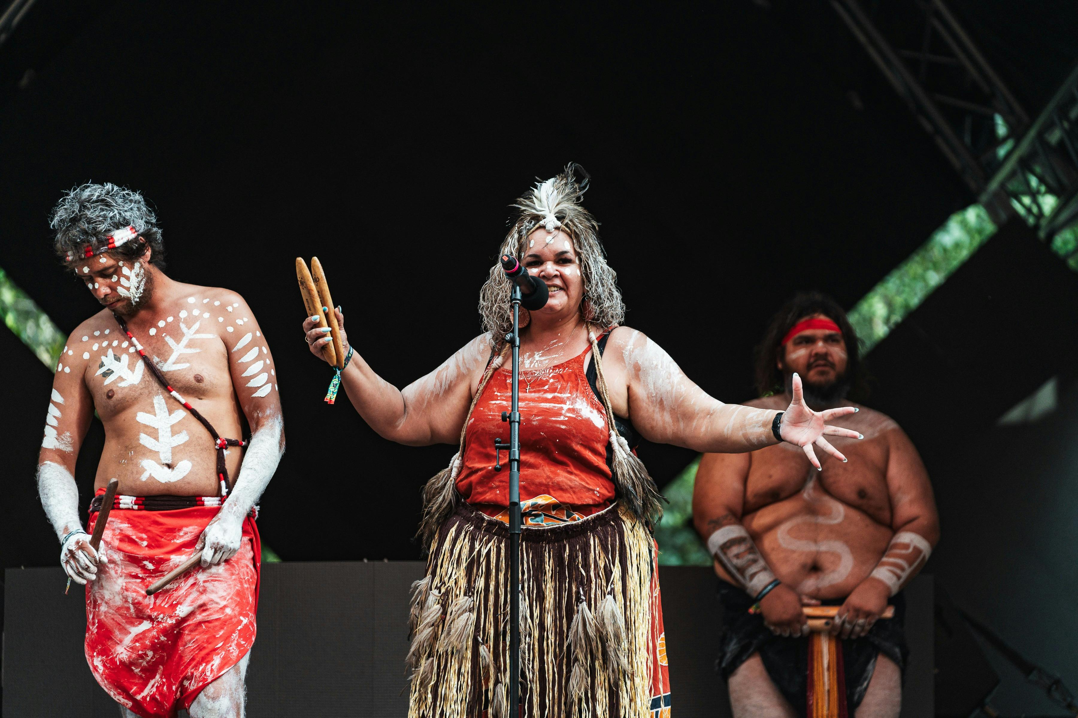 Jinibara Dancers at the Earth Frequency Festival Welcome To Country.