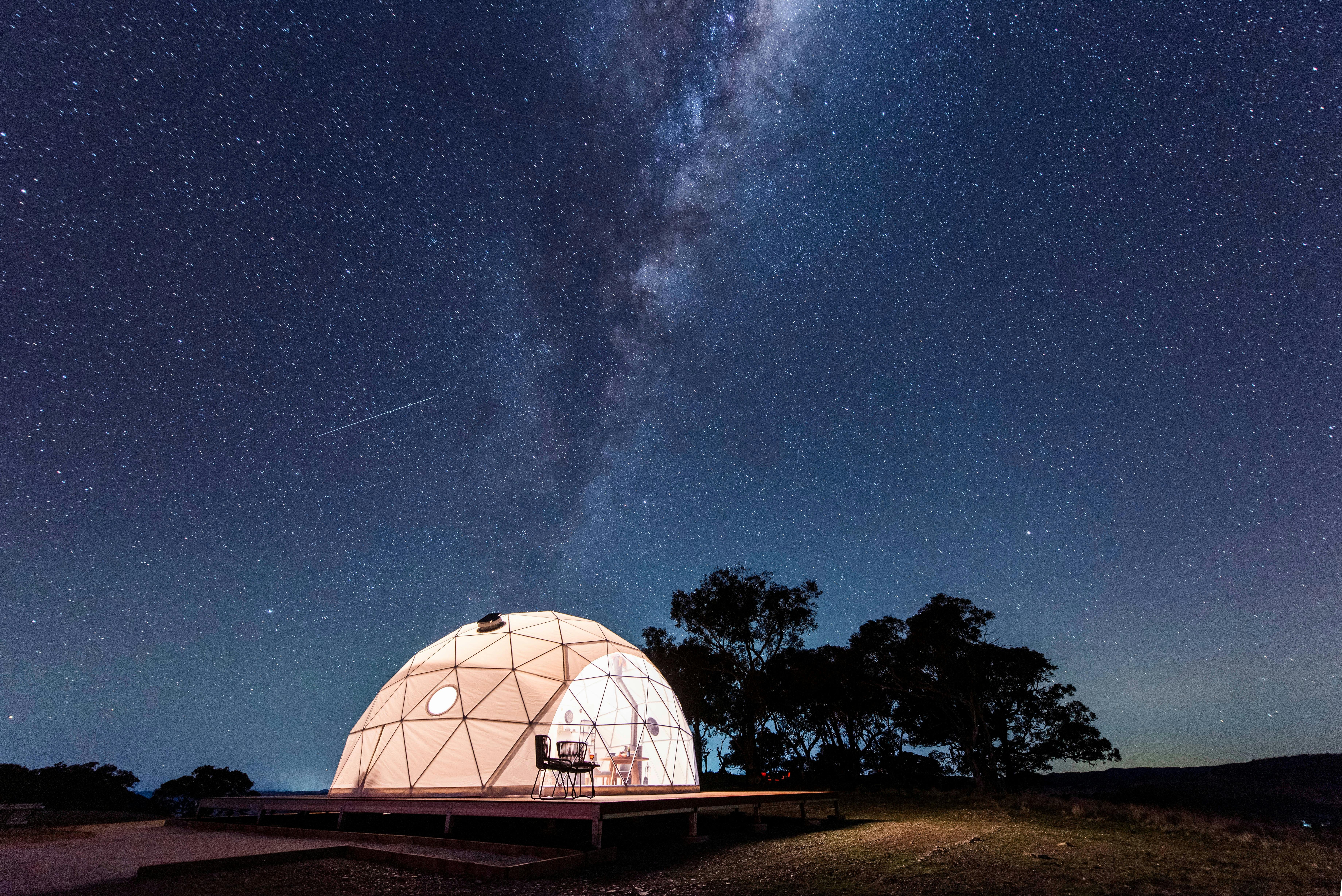 Starscape above Glamping Dome