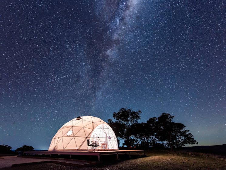 Starscape above Glamping Dome