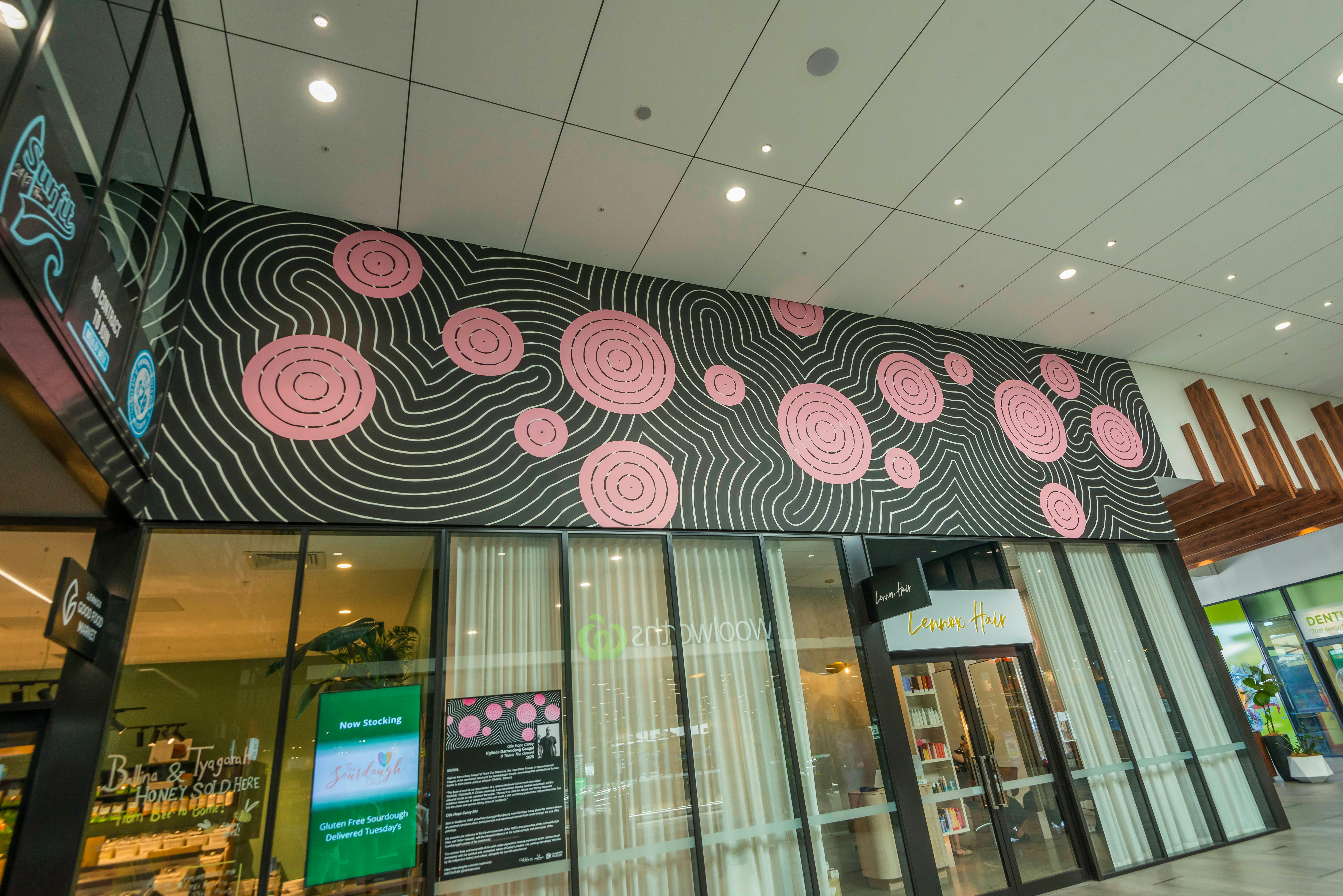 Öffentliche Kunst in Ballina – Wandgemälde „Danke dem Ozean“