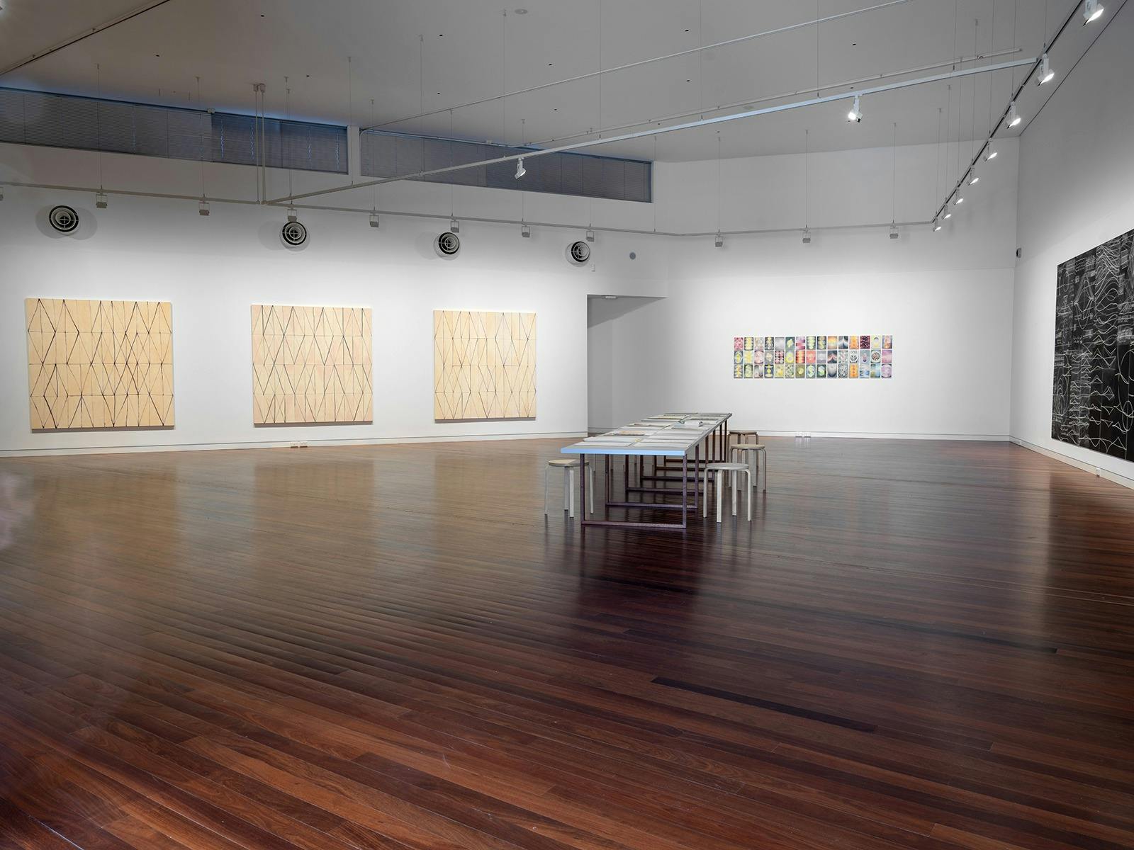Installation view of 'Arryn Snowball: Slack Water' at UniSC Art Gallery, 2022.