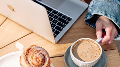 Coffee on the deck at Rosa's