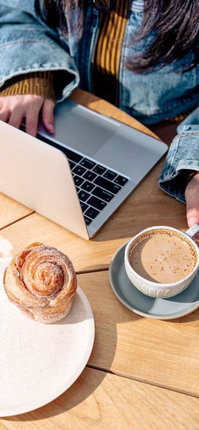 Coffee on the deck at Rosa's