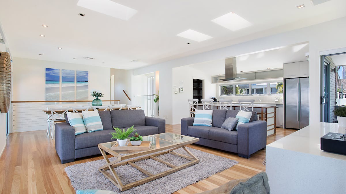 Lounge area with water views