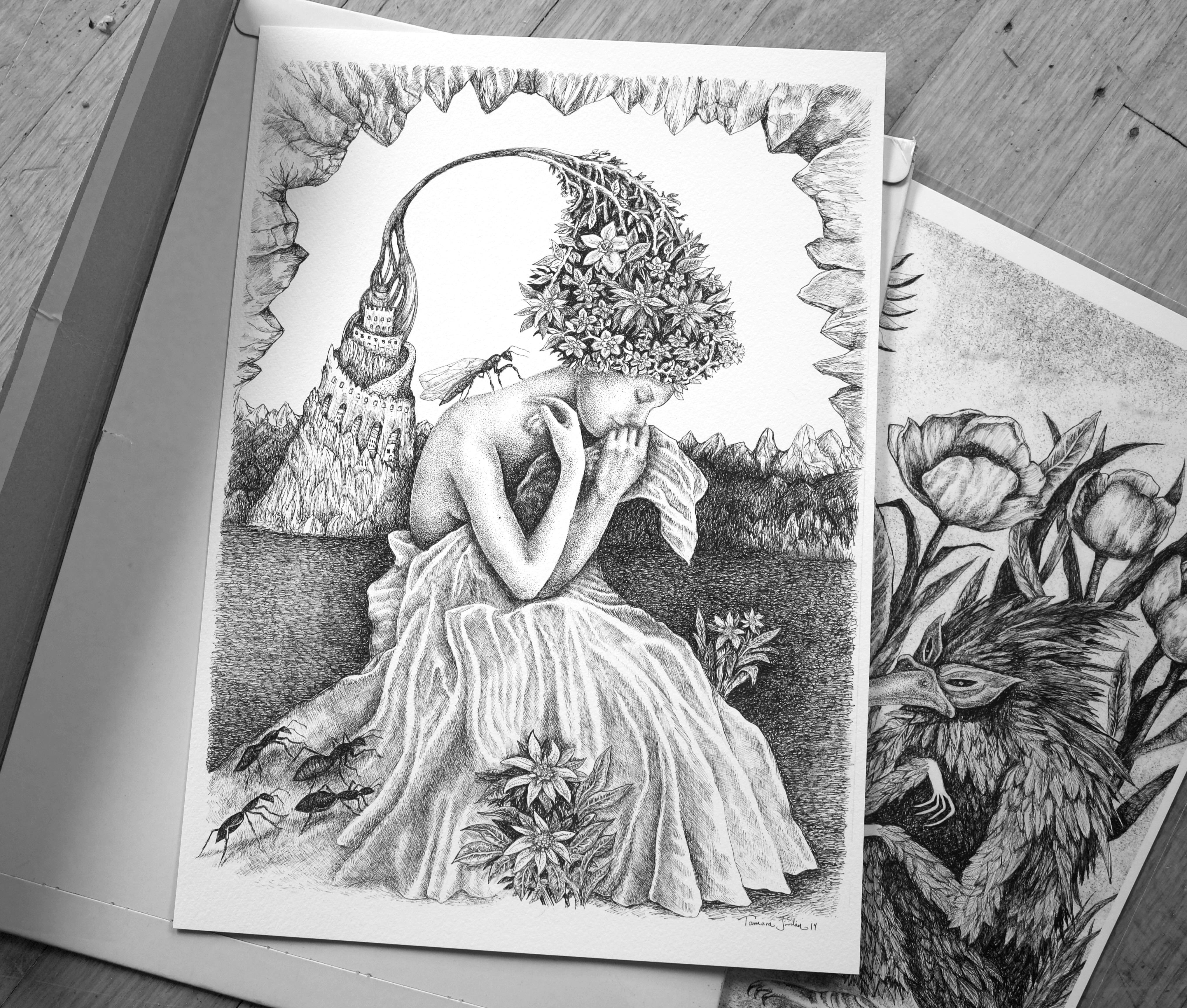 pen and ink artwork Mara Jordan