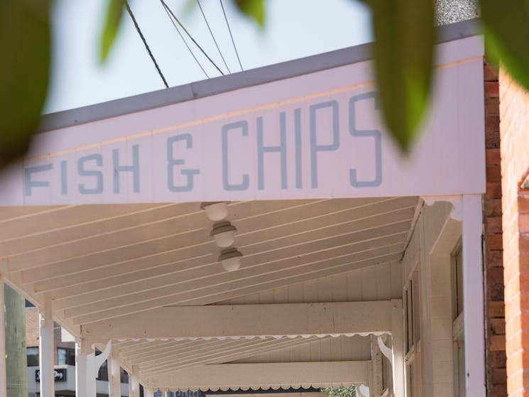 Rosie’s Fish and Chips, shop sign
