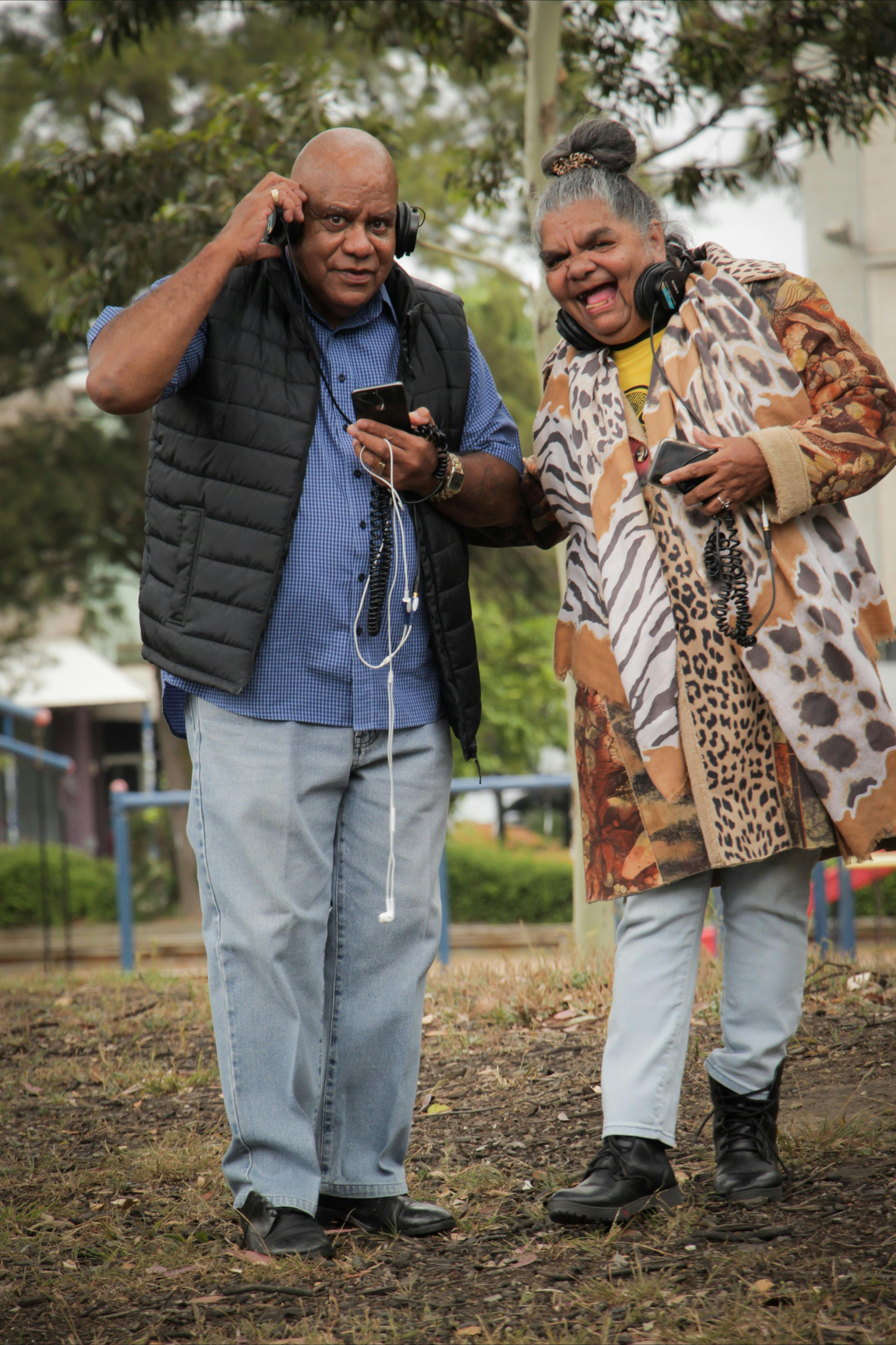 Uncle Bobby Nicholls and Aunty Rieo who both share yarns about Fitzroy on the Yalinguth app