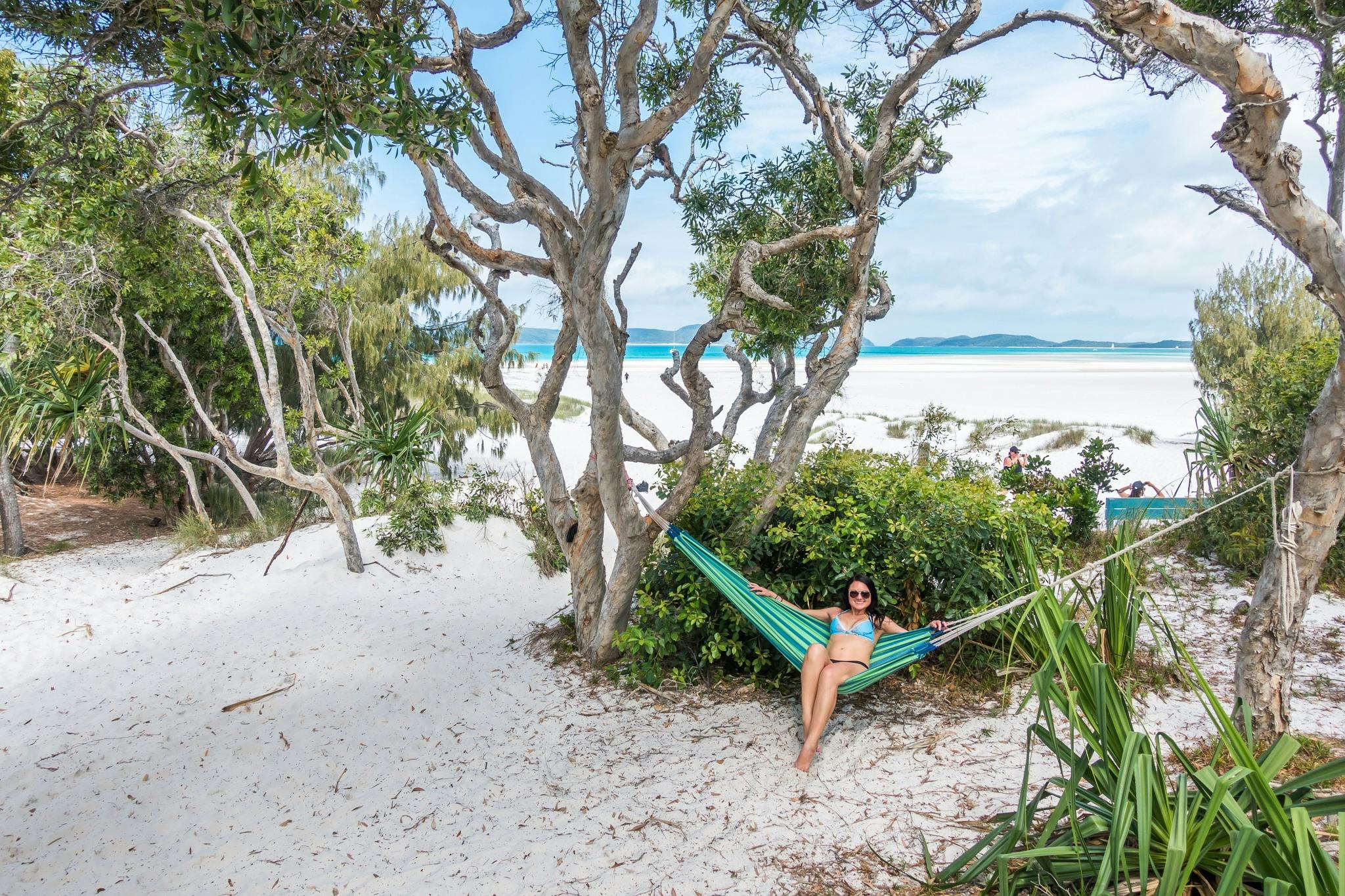 Whitehaven Beach - Swinging in Hammock