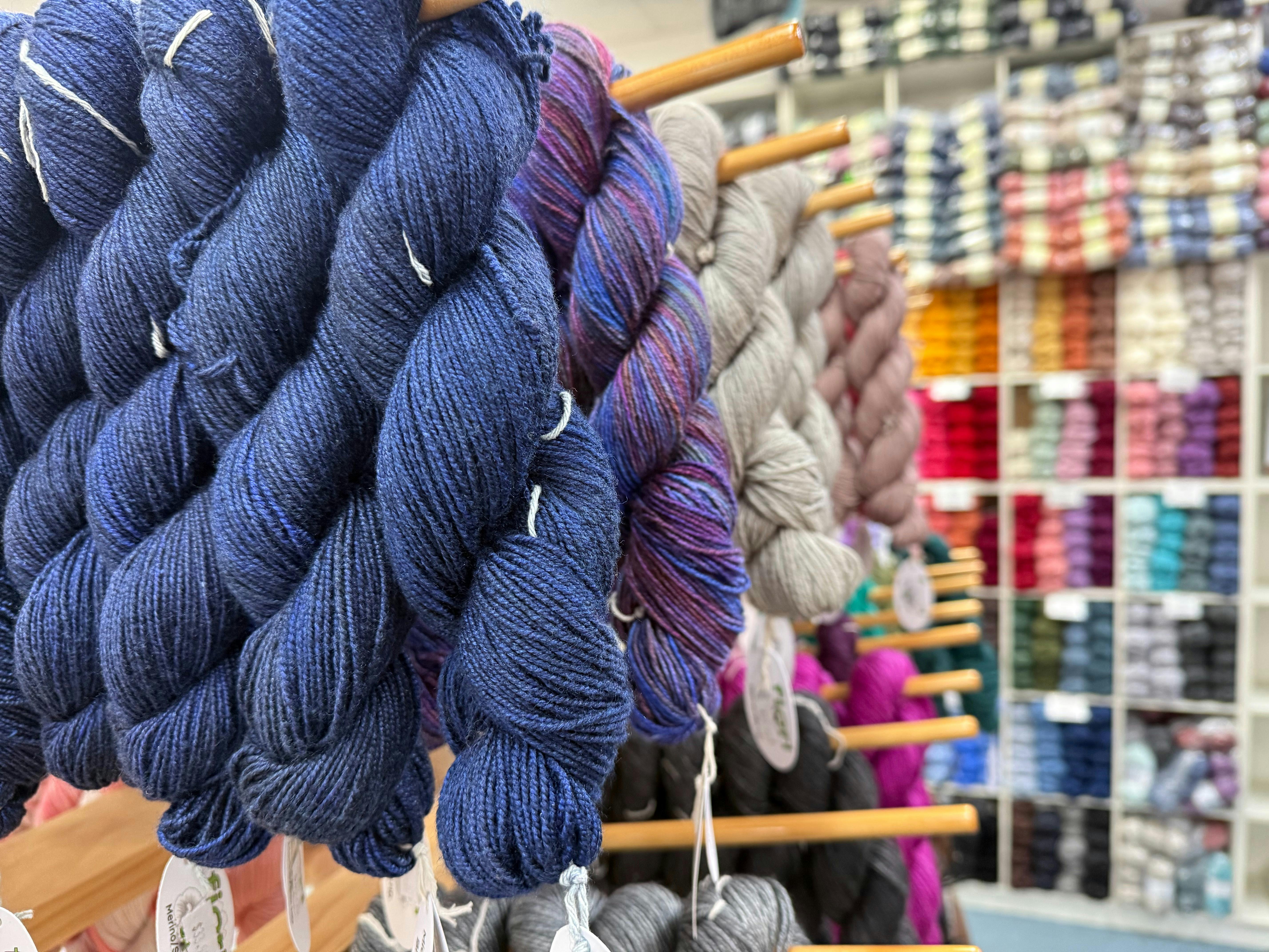 A huge selection of yarn