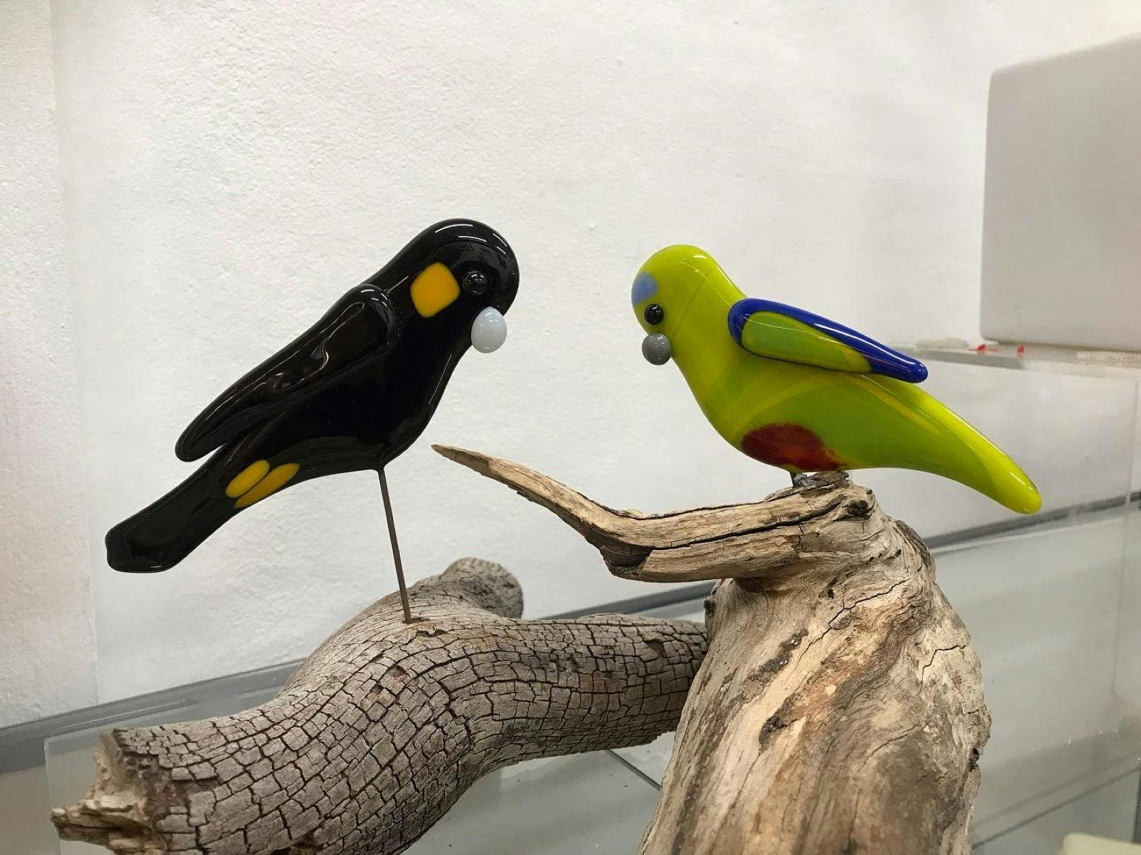 Fused Glass Birds