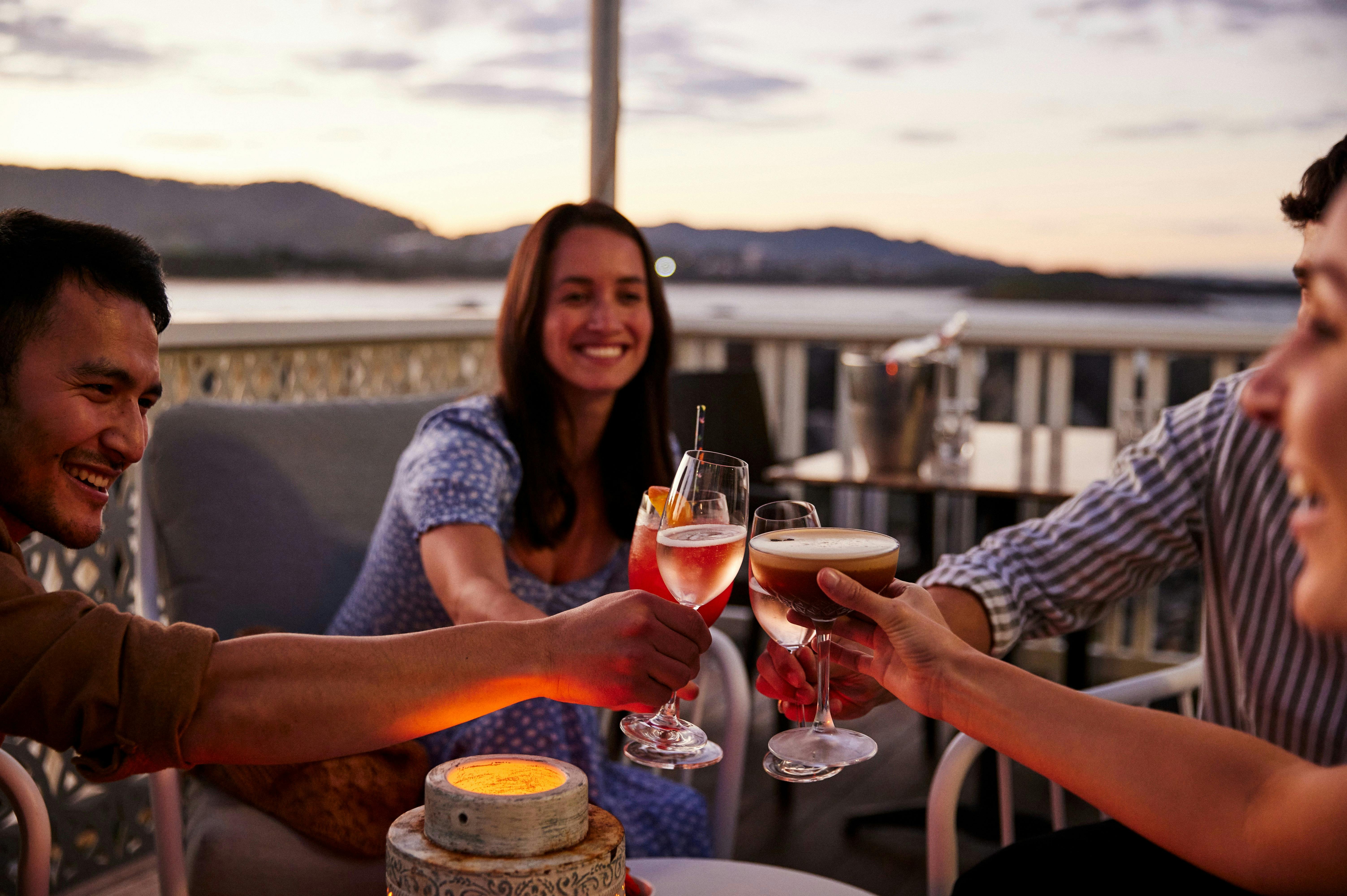 Friends enjoying Latitude 30, Coffs Harbour