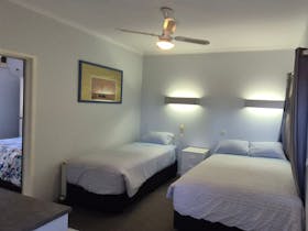 Interconnecting room with double and single beds