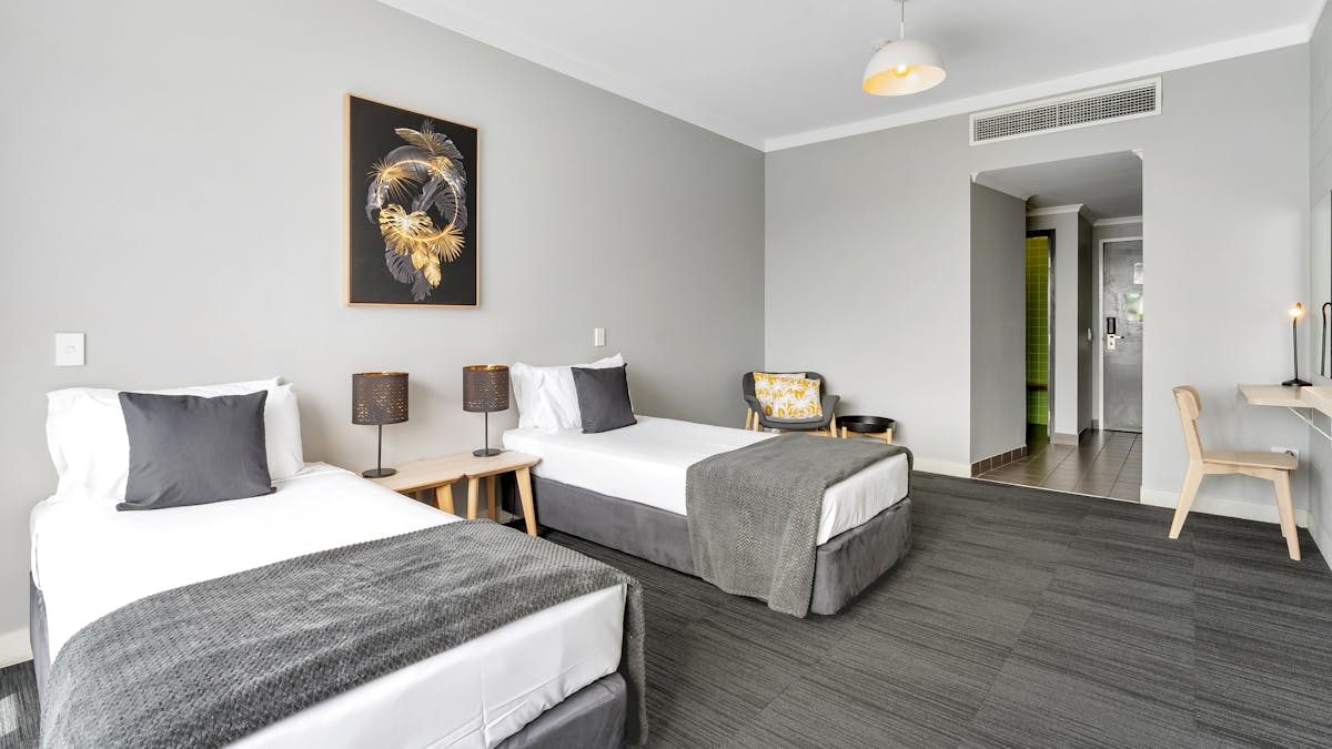 Twin Hotel Room