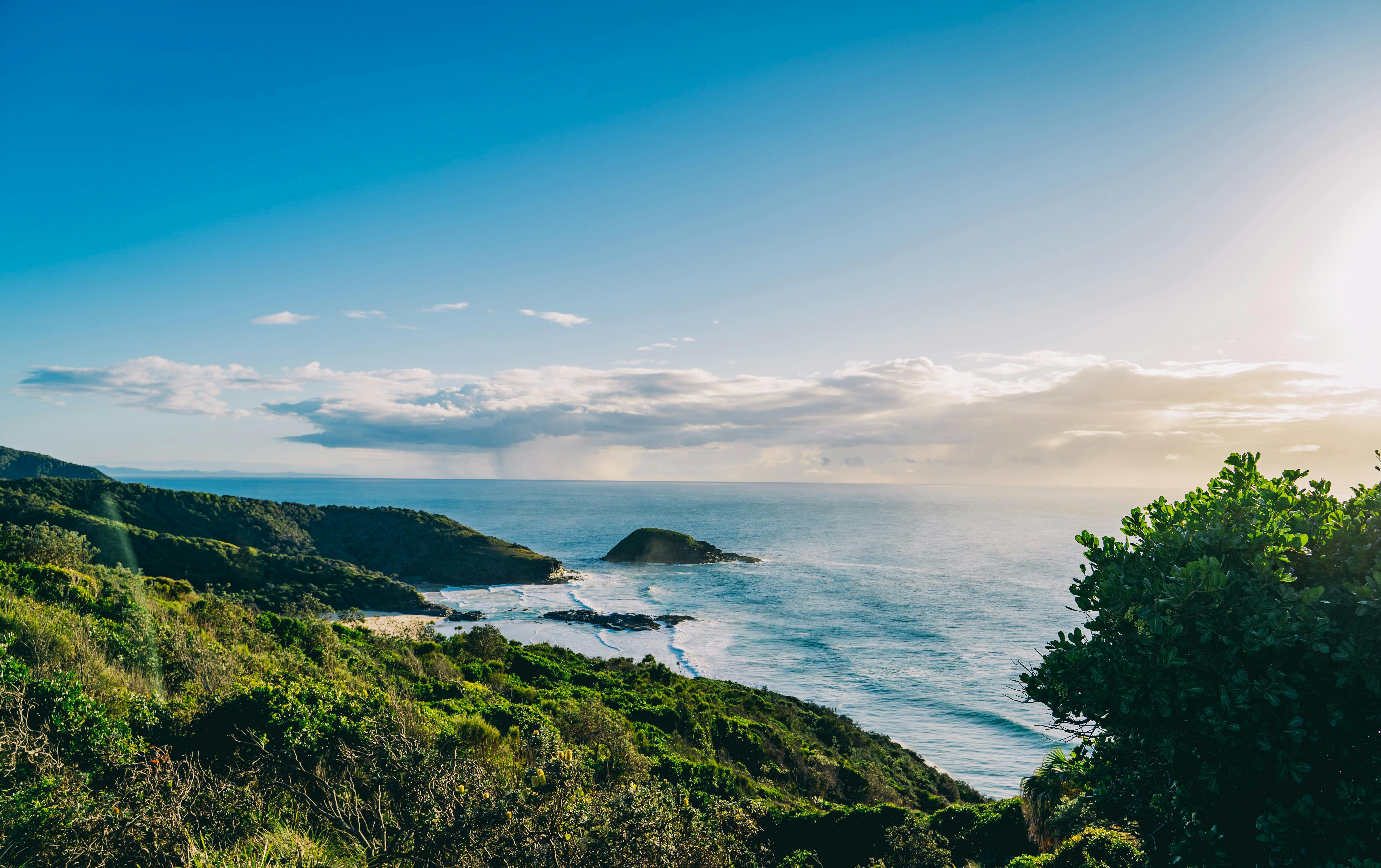 The view looking north at Smoky Cape Lighthouse