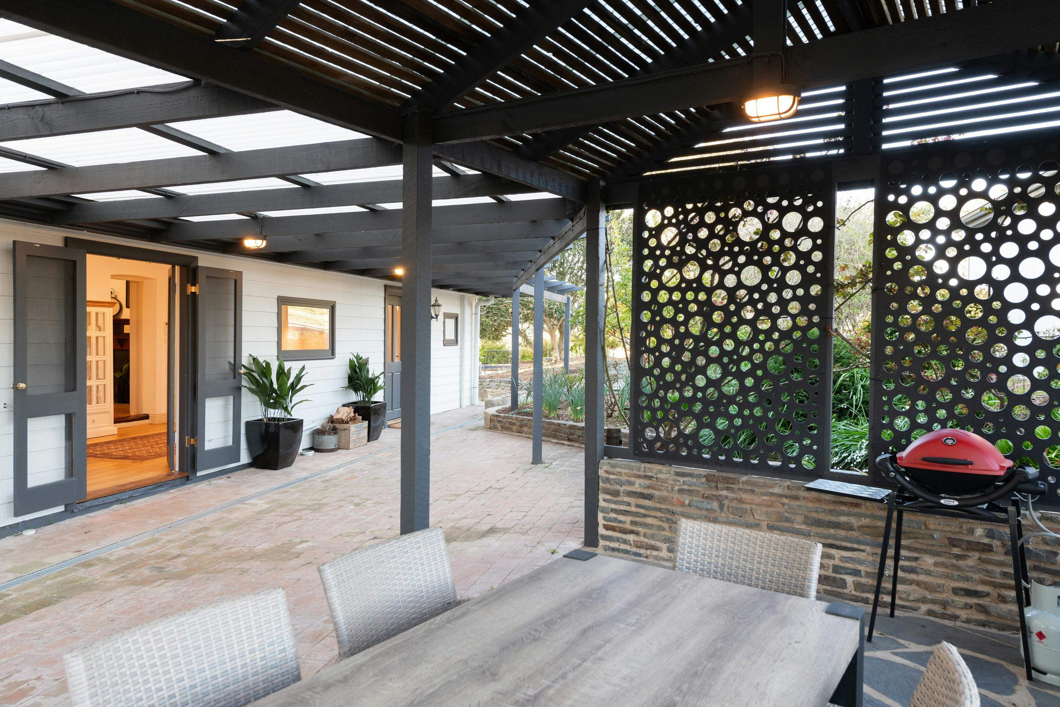 Outdoor barbeque area