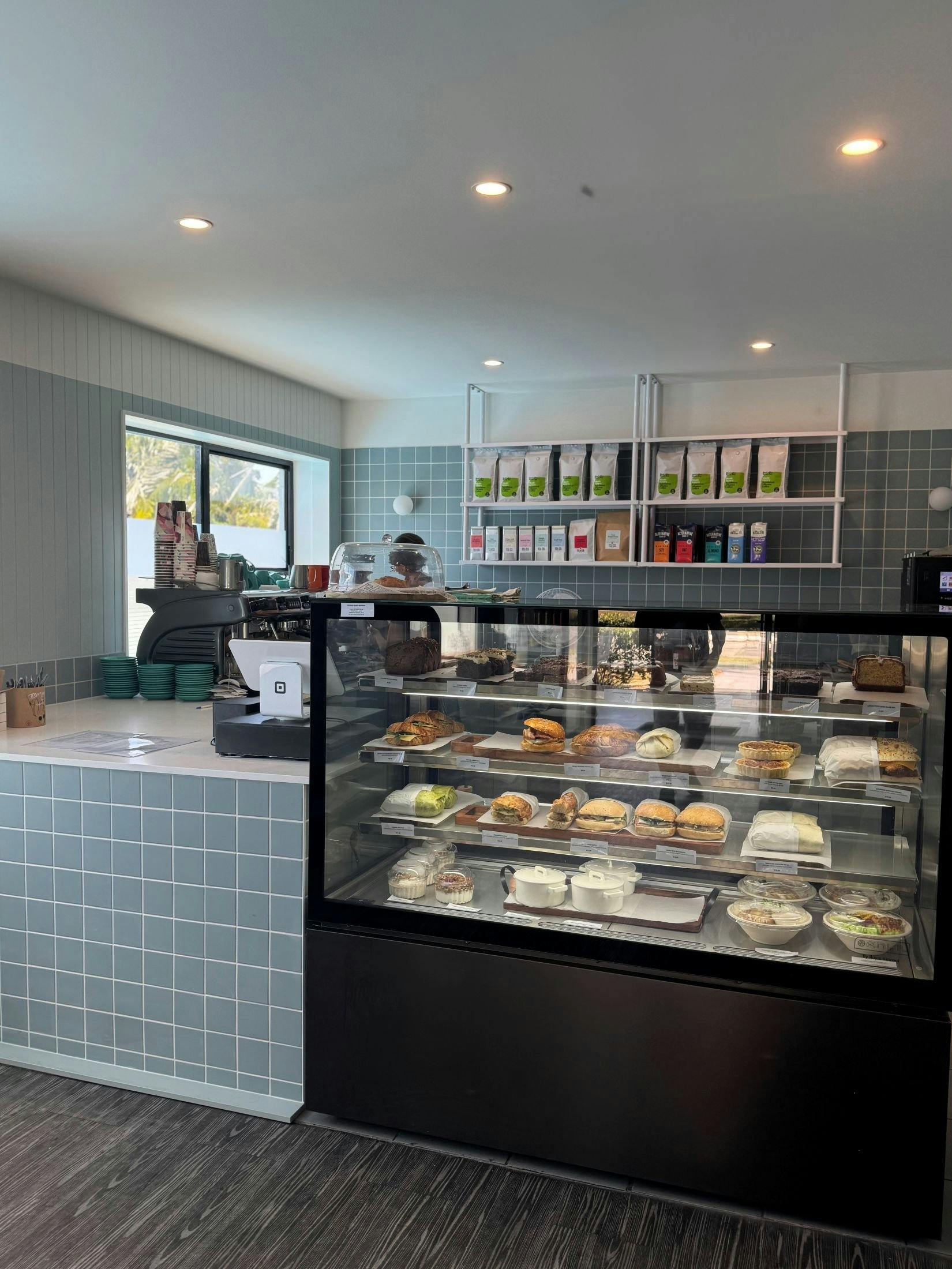 sandwich and cake display