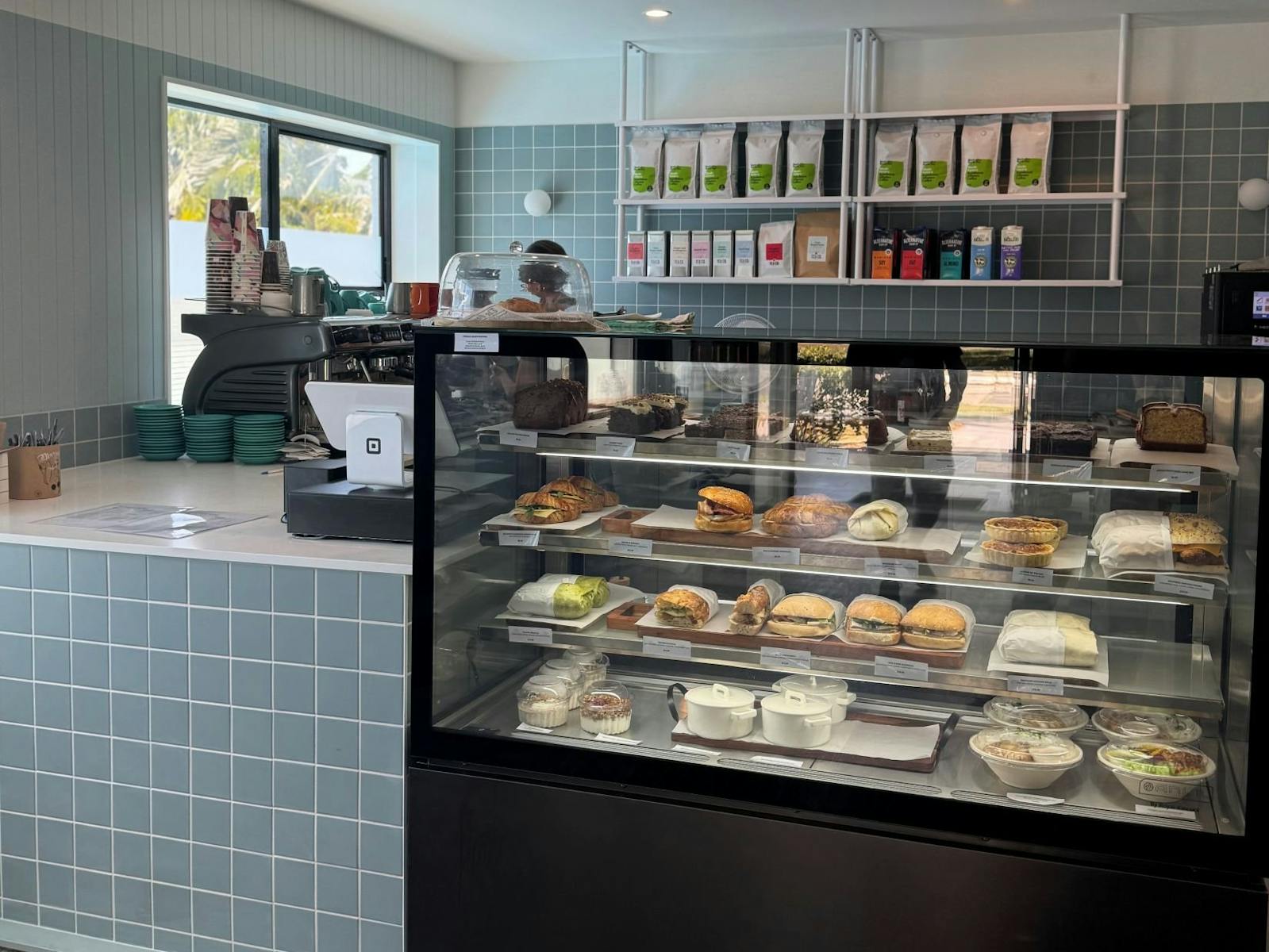 sandwich and cake display